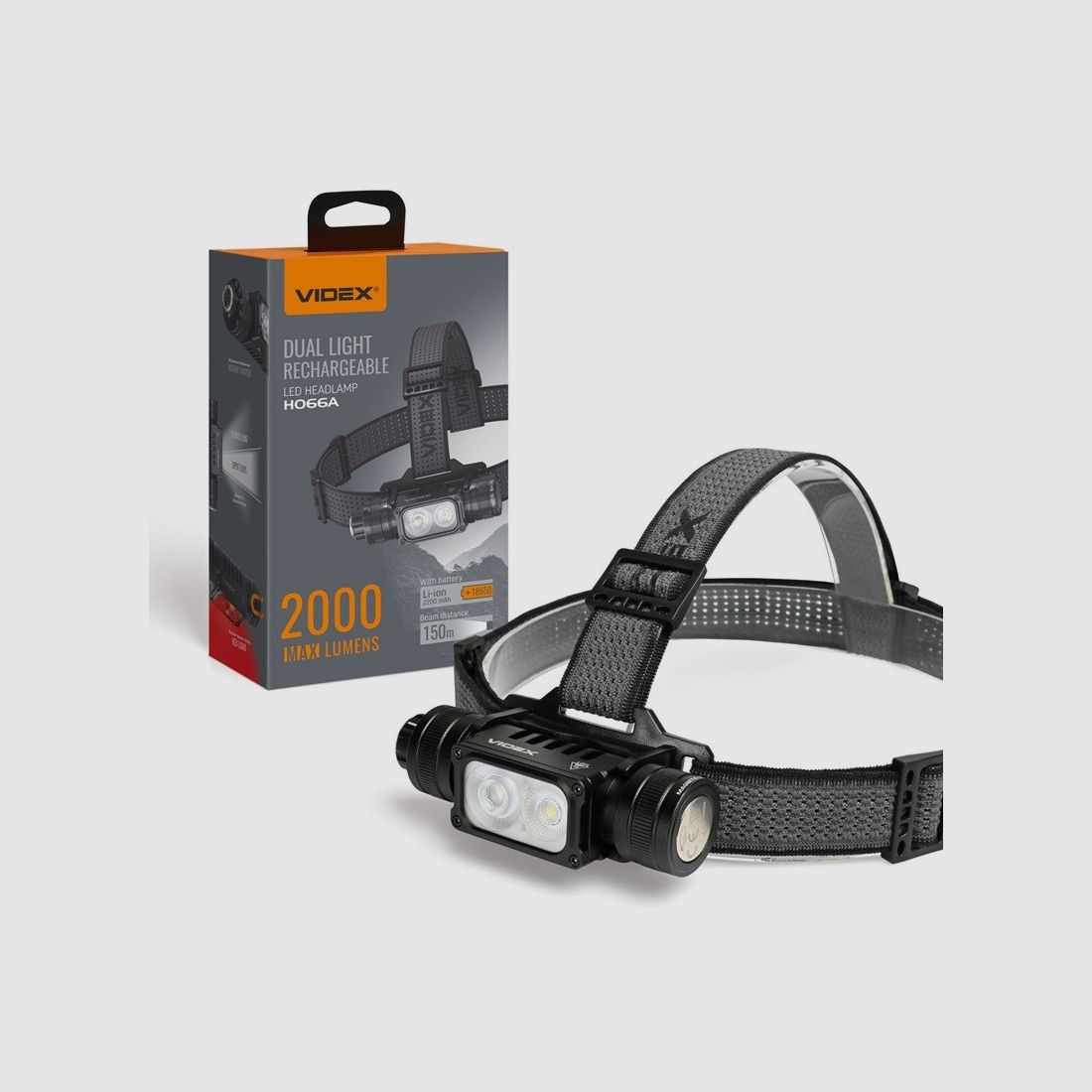 LATARKA CZOŁOWA LED VIDEX VLF-H066A 2000 lm 5000 K, zdjęcie 1 z 11
