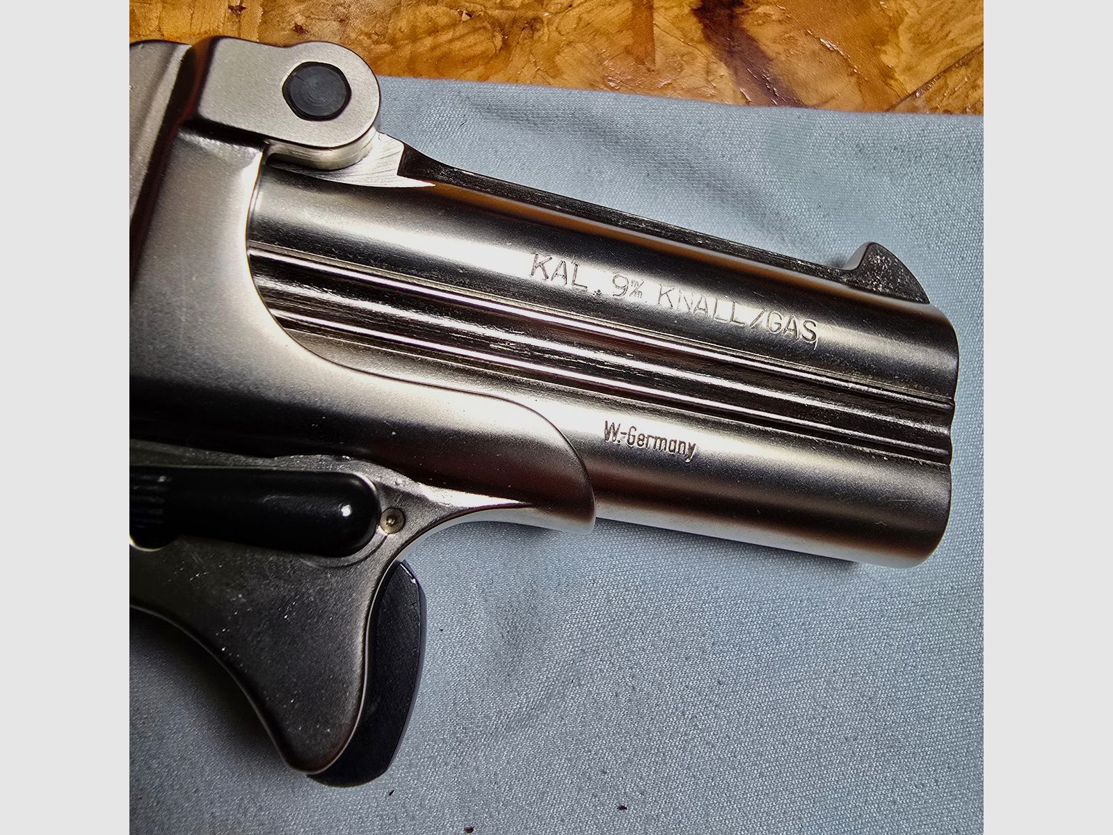 Derringer Noris Twi-Nine, ptb 276, vernickelt, 9mm r. knall