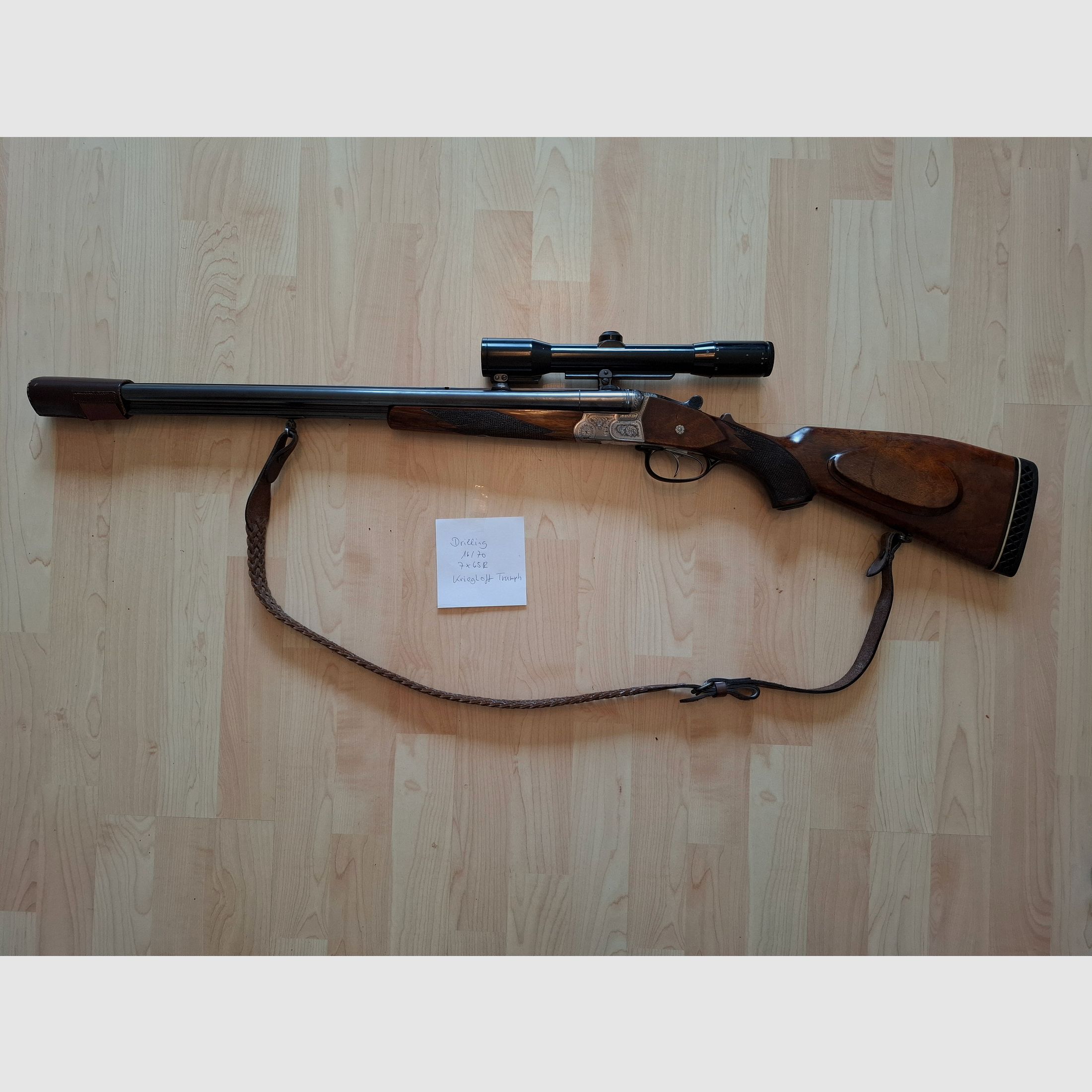 Krieghoff Trumpf Drilling 7x65R 16/70 + EL .22 Hornet