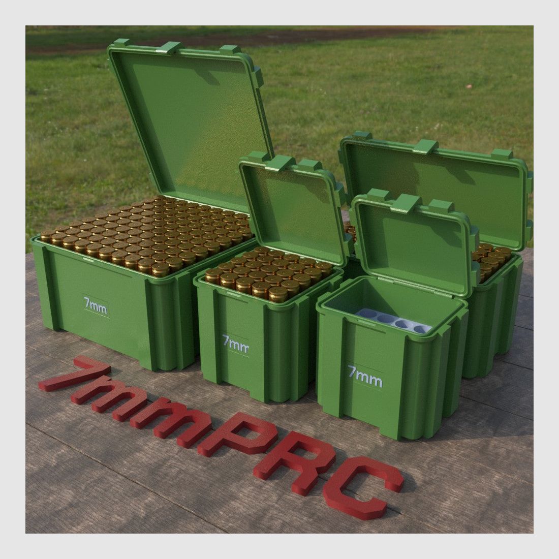 Filamelt Munitionsbox / 7mm PRC / ‘Klappdeckel’ / Patronenbox, Ammo Box, Bild 3 von 8
