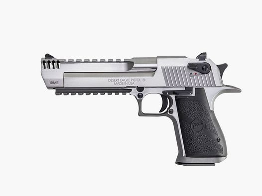 Magnum Research – Pistole / Desert Eagle XIX / .50AE / Stainless / Picatinny Rail und Muzzle Brake