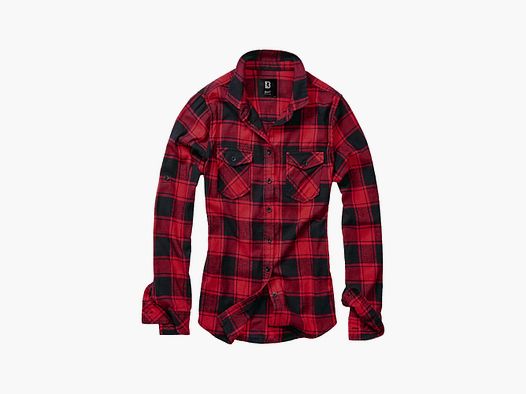 Brandit Brandit Hemd Amy Flanell Shirt rot schwarz Frauen