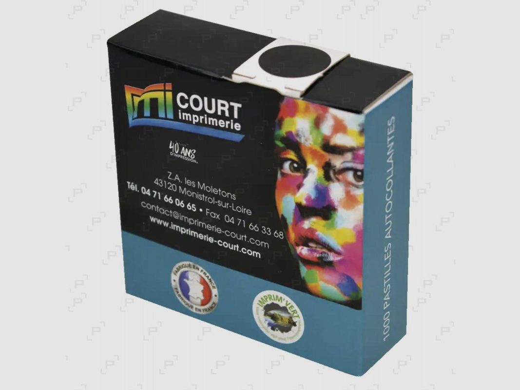 Paquet de 1000 mouches autocollantes COURT pour cibles.