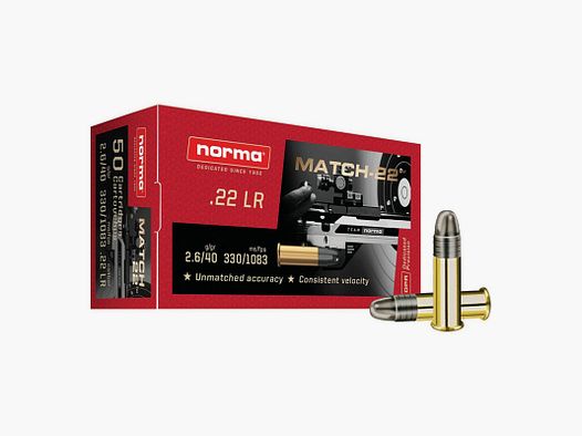 MUNITIONS 22LR NORMA MATCH-22 2318980