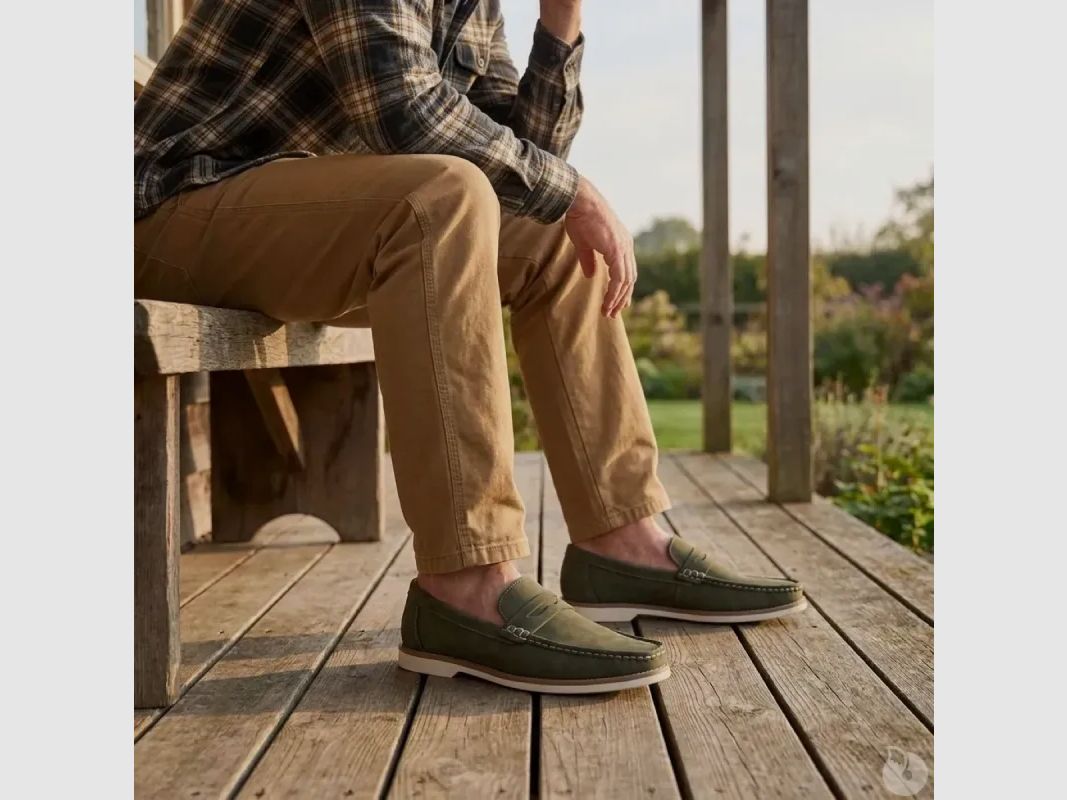 Mokassins Herren Khaki aus Synthetik - Niedrigschaft, Bild 3 von 9