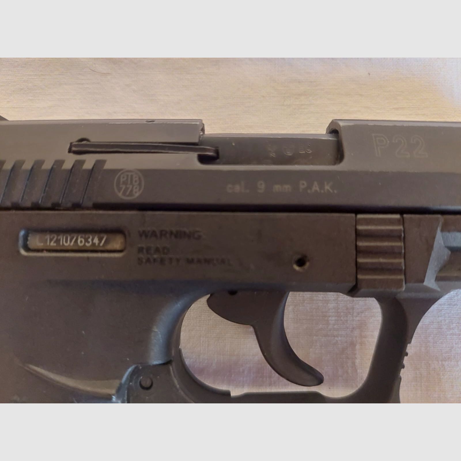 Walther P22 9mm P.A.K nero