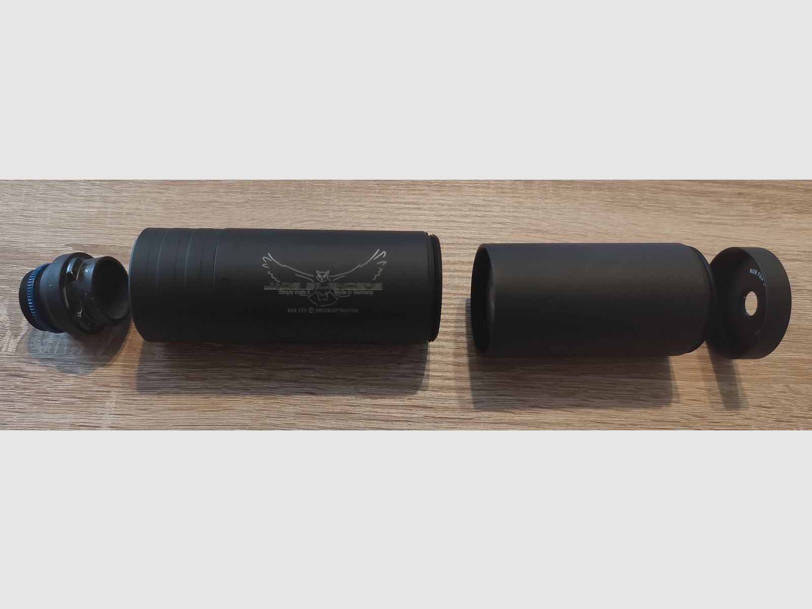 JADS Waldkauz V5 suppressor caliber .35 F-Version (AEA HP Max 1/2) & Jads extender for F-Version suppressor