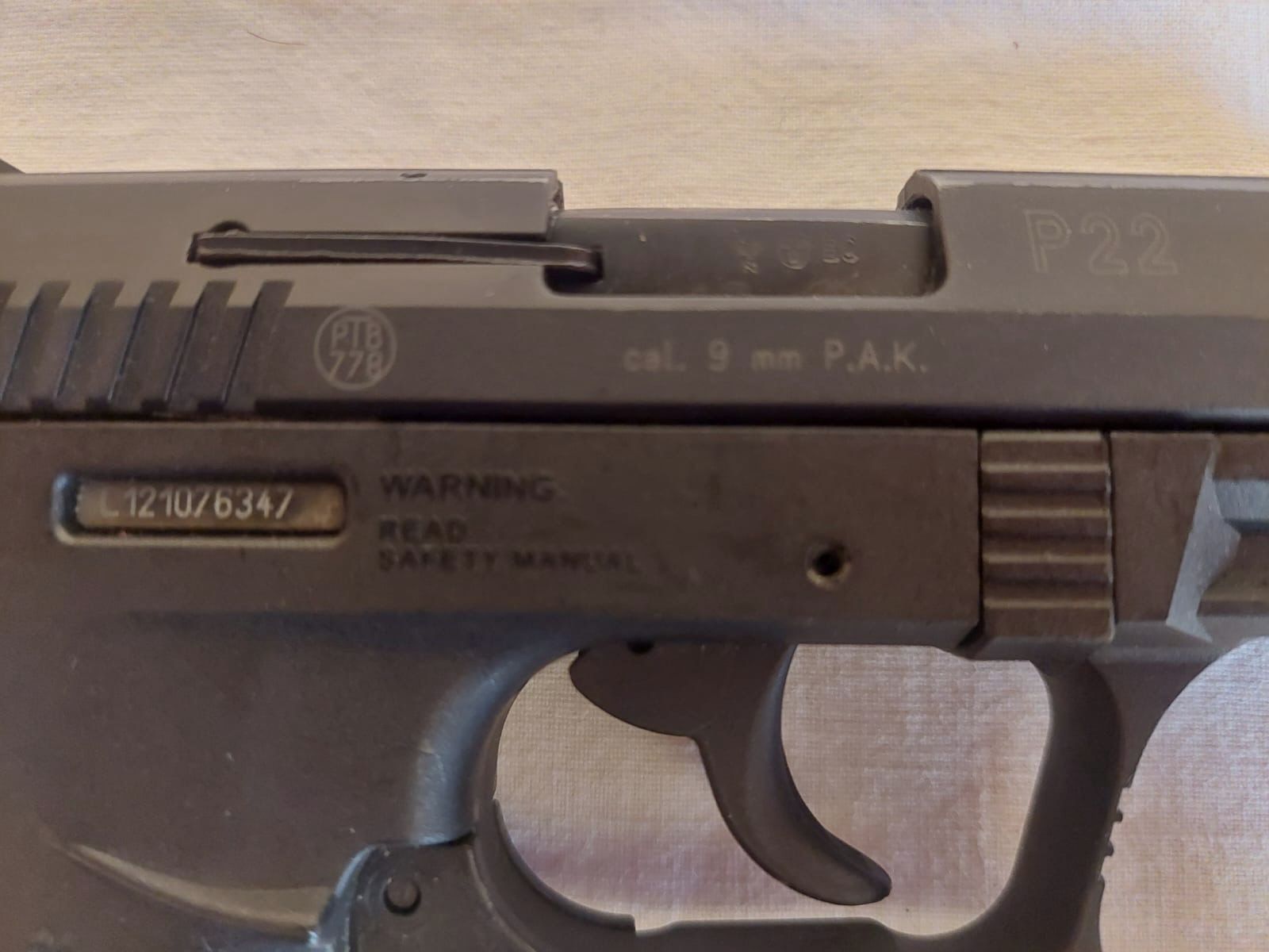Walther P22 9mm P.A.K nero