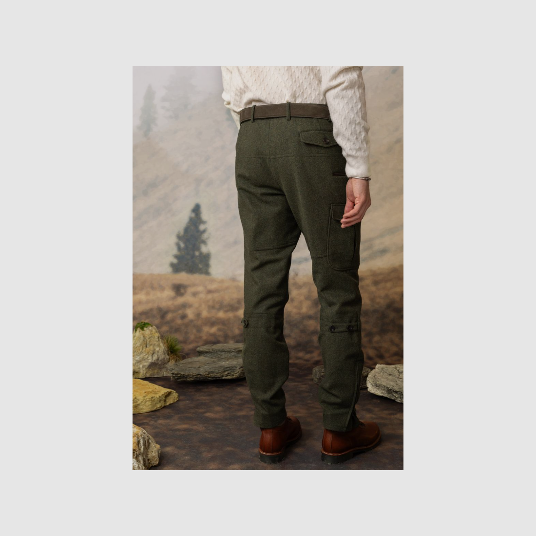 Habsburg Loden Hose Walter in Grün, Bild 2 von 4