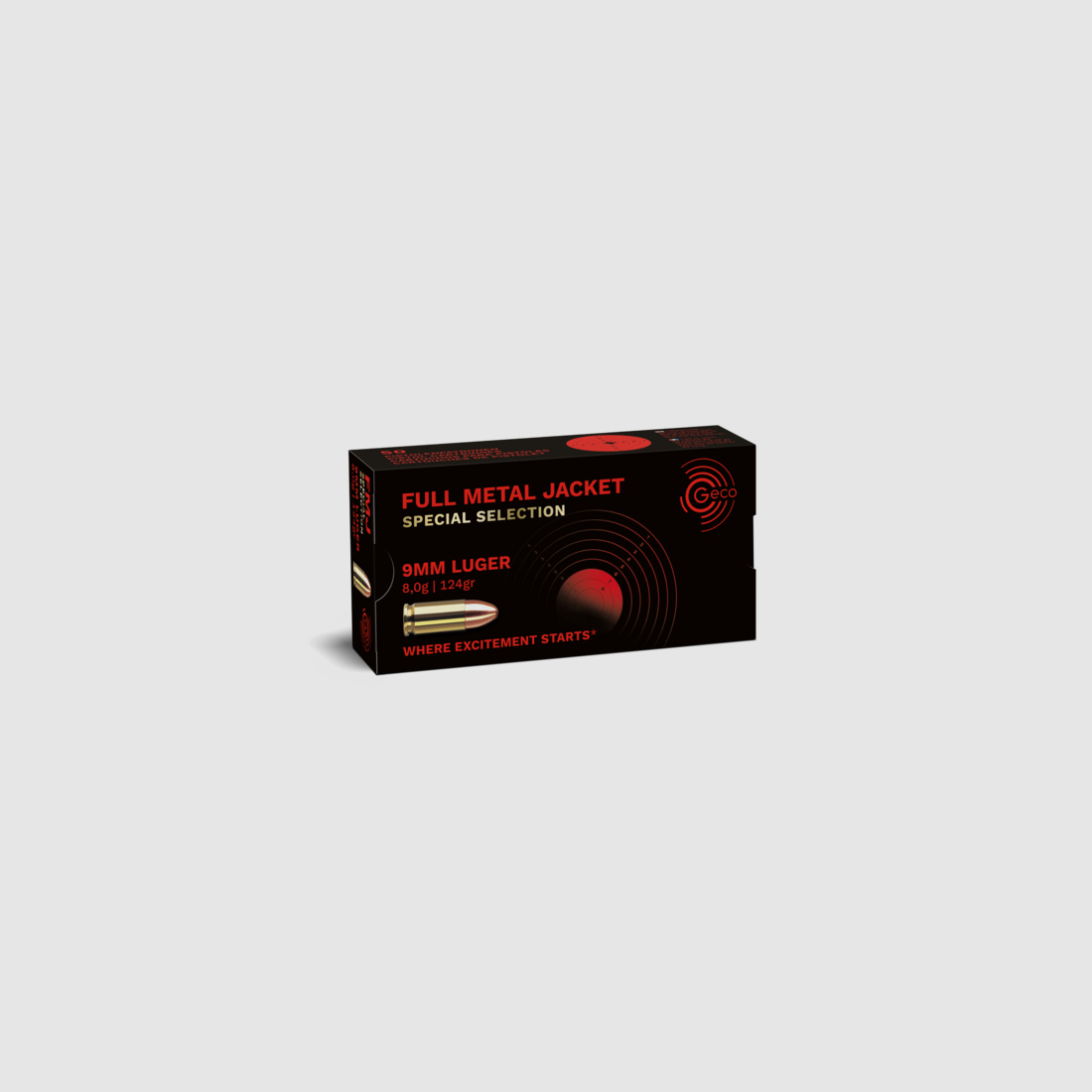 Geco 9mm LUGER FMJ 8,0g 124gr