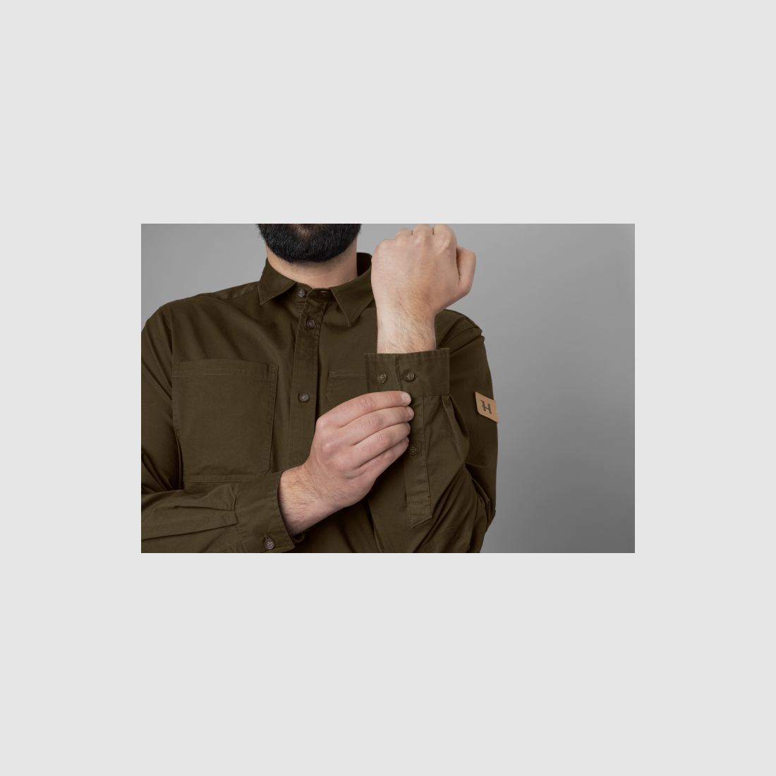 Härkila Trym camicia verde scuro 140113629, immagine 4 di 8