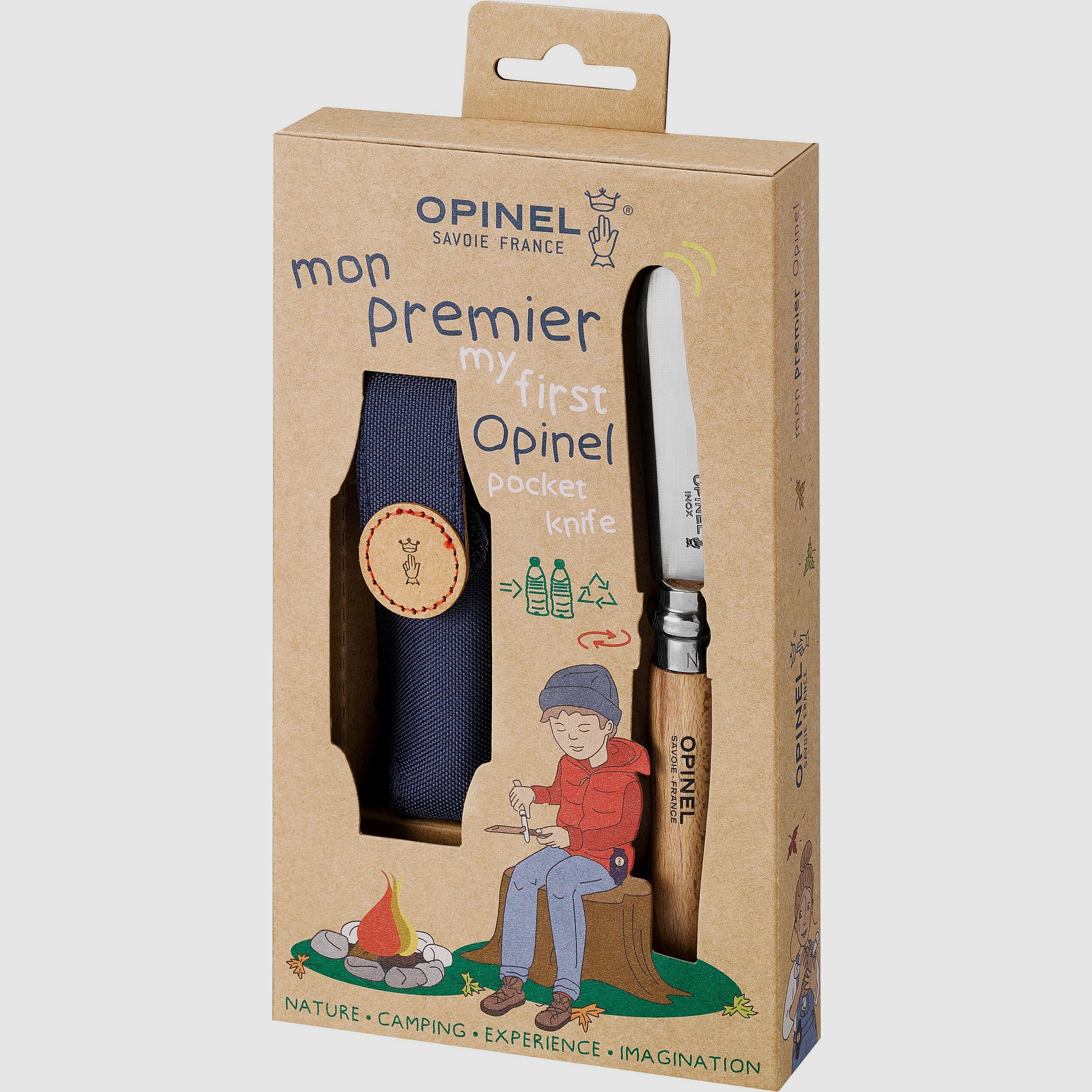 Coltello per bambini Opinel n. 7 con custodia