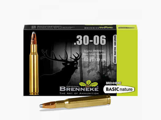 Brenneke .30-06 Sprg. 139GR Basis natuur 20 patronen