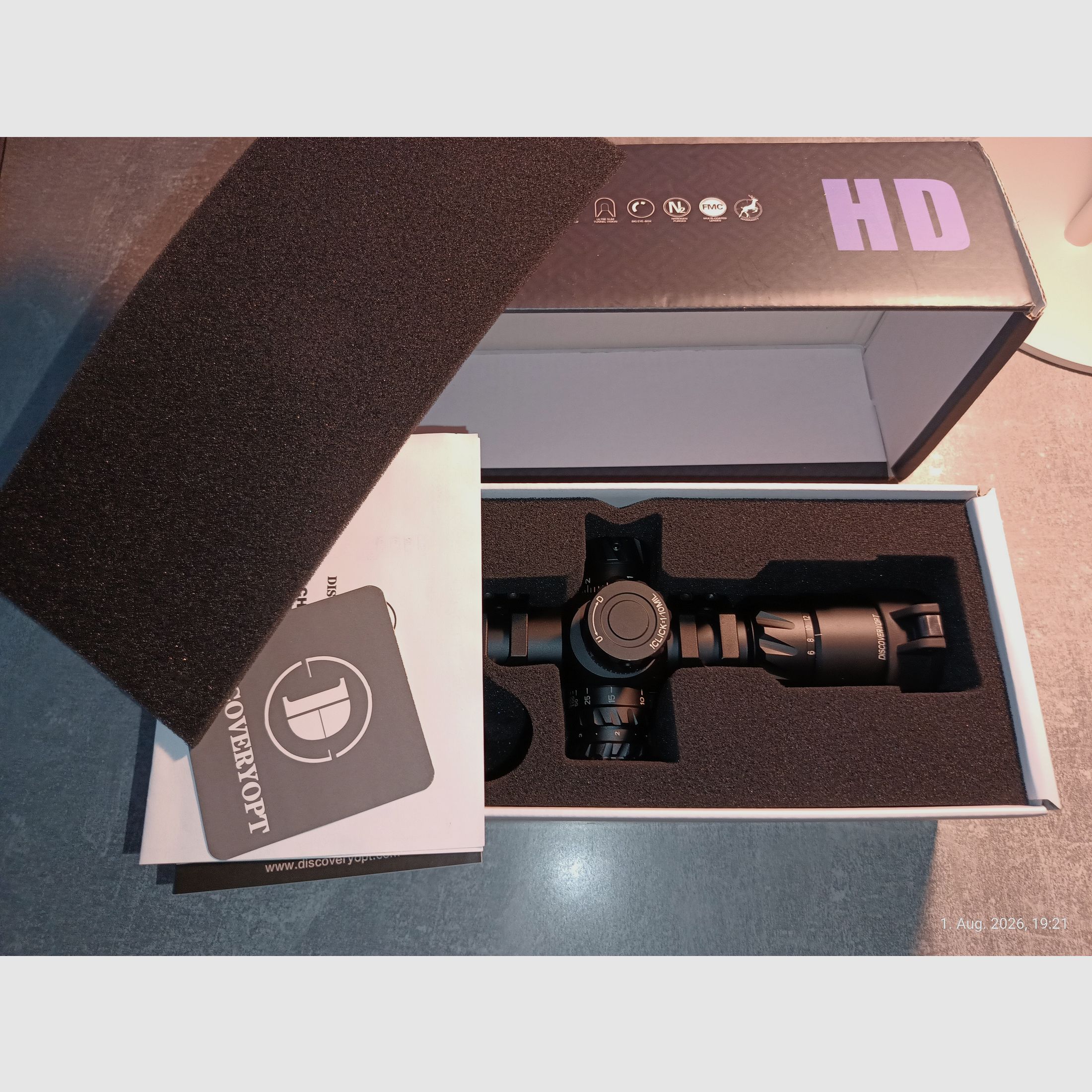 Discovery Optics HD 2-12x24 FFP z szybkozłączkami UTG