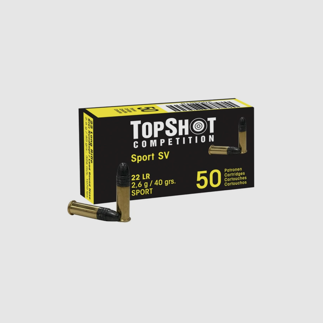 TOPSHOT Comp. .22 lfb. Black Edition SV 2,6g/40grs. - 50 Patronen