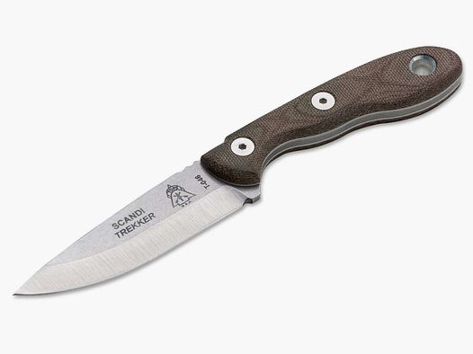 Scandi Trekker Messer mit Leder-K?cherscheide