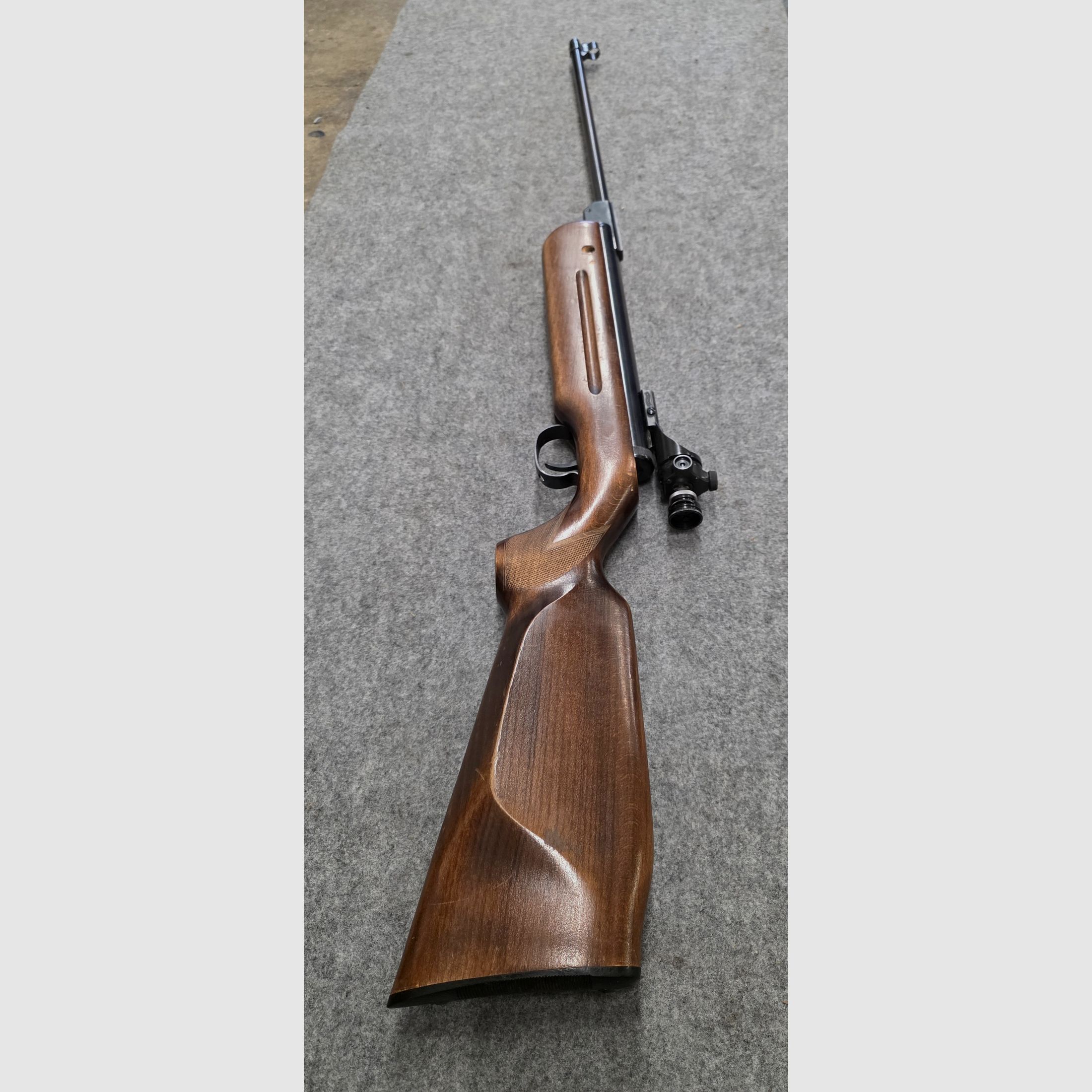 Fucile ad aria compressa molto vecchio Walther Mod. 53 Knicker con diottra senza marchio F degli anni '50/'60 cal. 4,5mm Diabolo, immagine 4 di 11