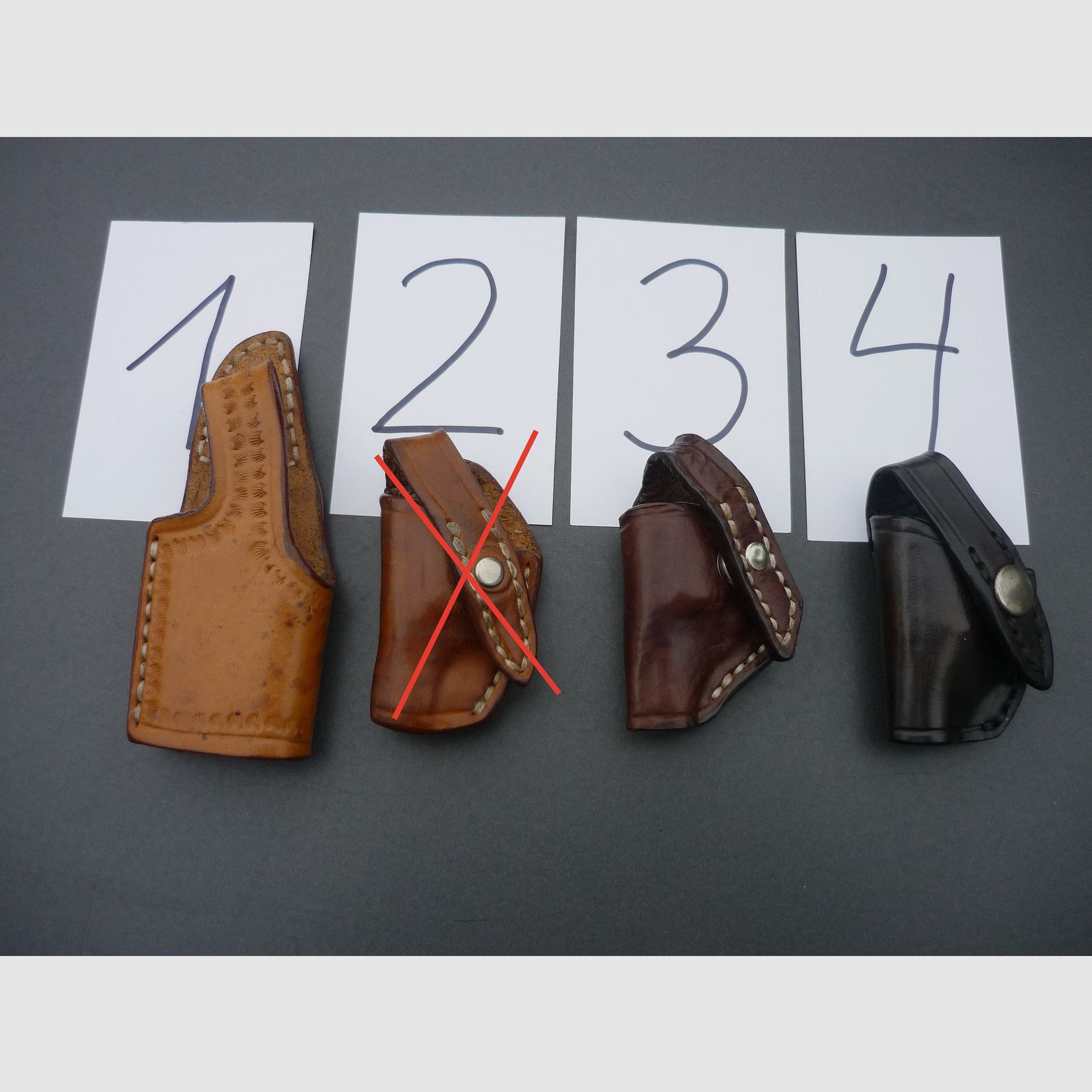 HKDesign Holster Art. Nr. 002: Eenvoudige holster voor Derringer Little Joe en onbekende anderen - 3 x voor linkshandigen 1 x voor rechtshandigen