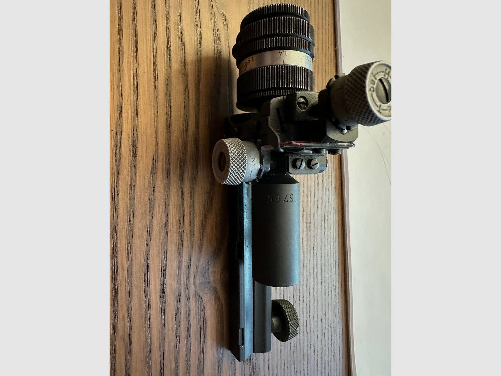 Diottero di precisione Anschütz - Tunnel di mira in un'altra visualizzazione