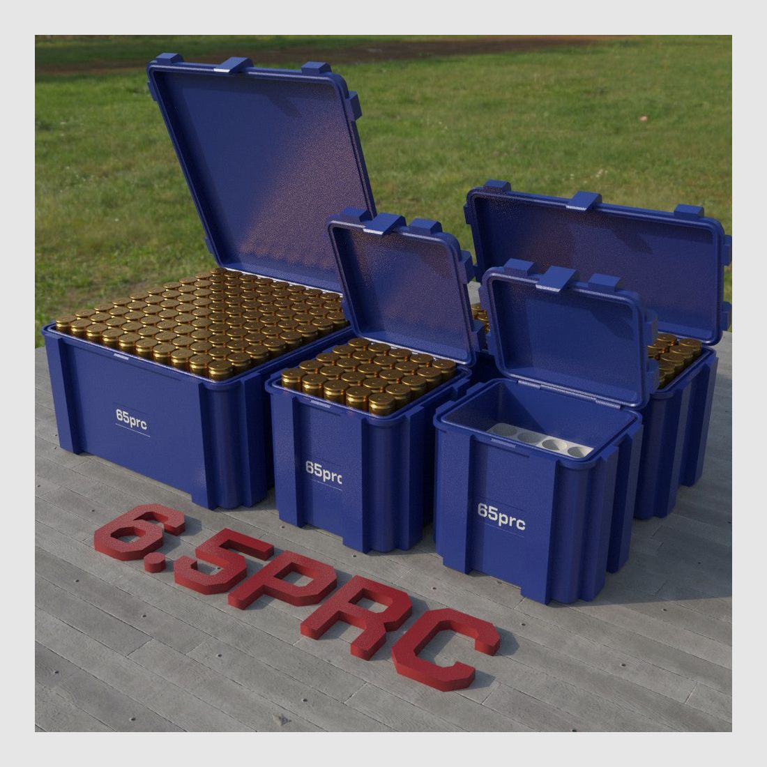 Boîte à munitions Filamelt / 6.5 PRC / 'couvercle rabattable' / boîte de cartouches, boîte à munitions, image 3 sur 8