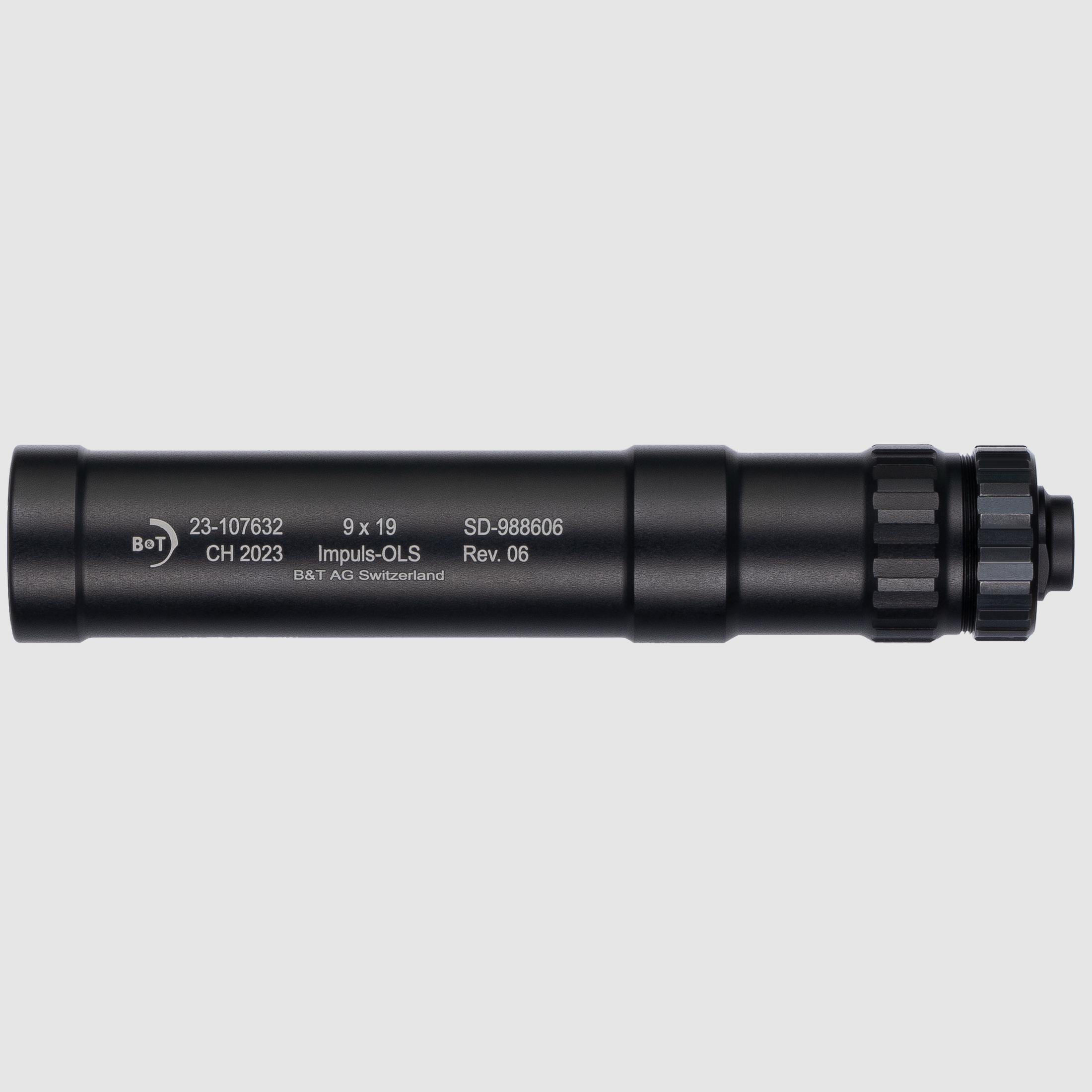 B&T – Impuls-OLS Pistolen Schalldämpfer / Gewinde M13.5×1 Links / Kal. 9mm, Bild 2 von 2