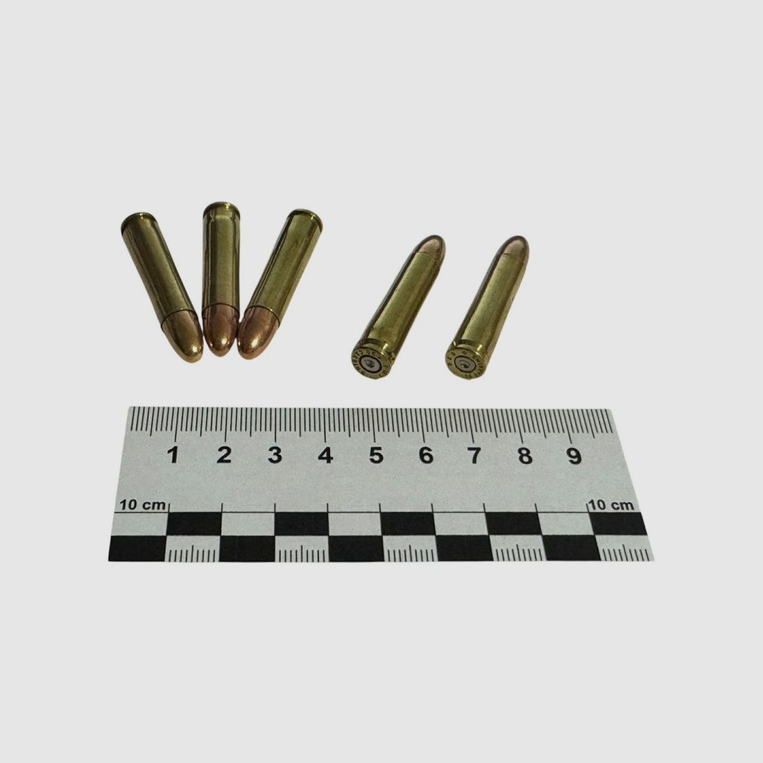 5 pieces of decommissioned ammunition in caliber .30 M1 Carbine
