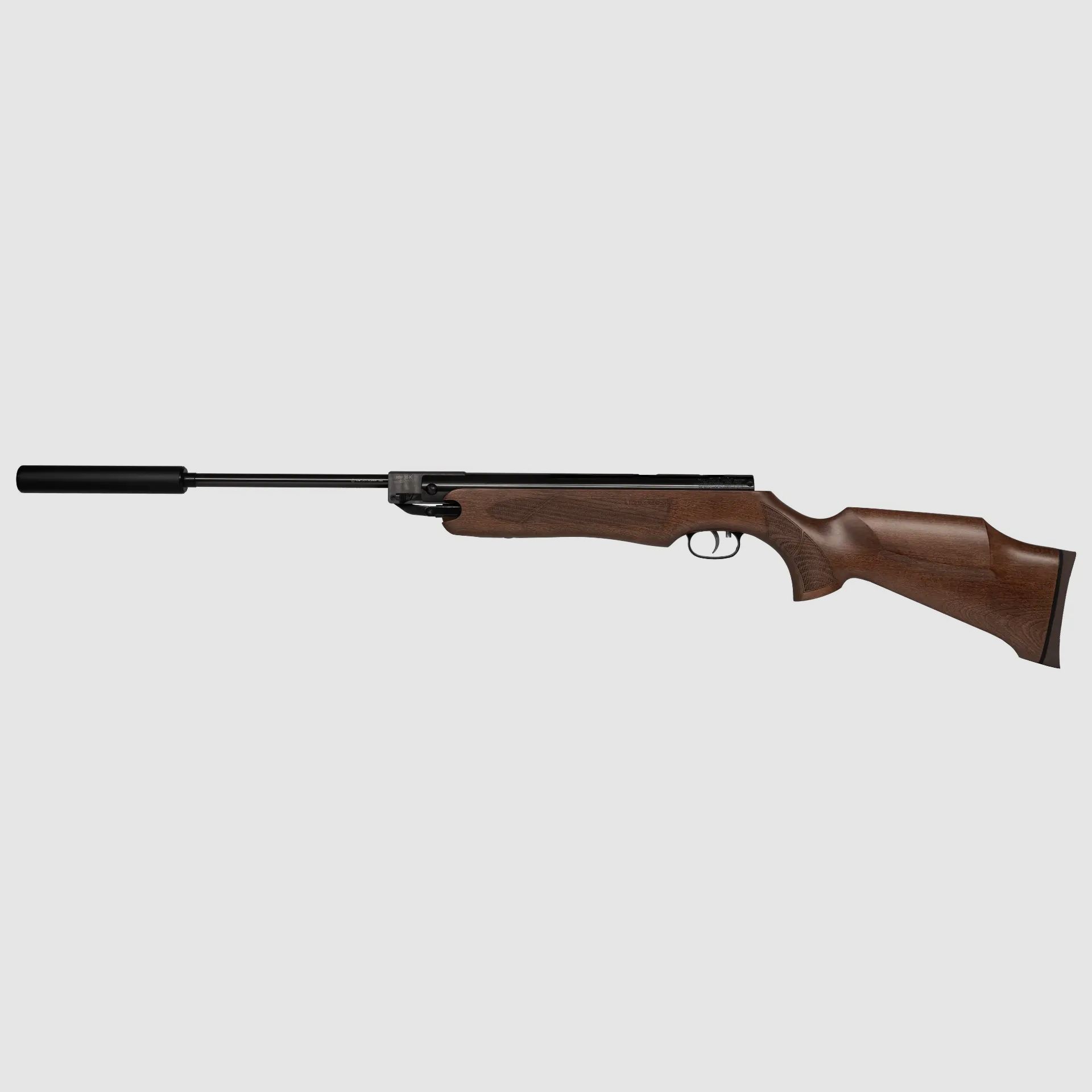 Rifle de aire Weihrauch HW 35 de tiro largo con silenciador