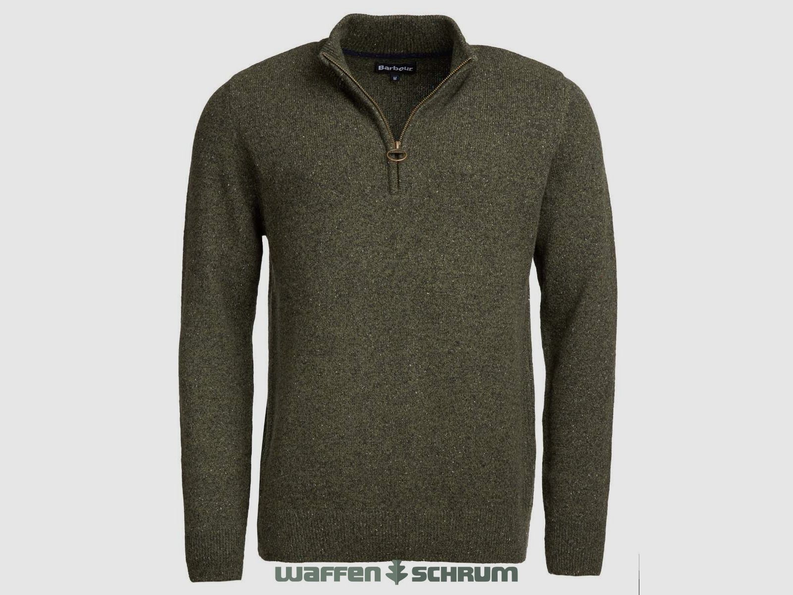 Barbour Troyer Essential Tisbury Half Zip Dark Seaweed