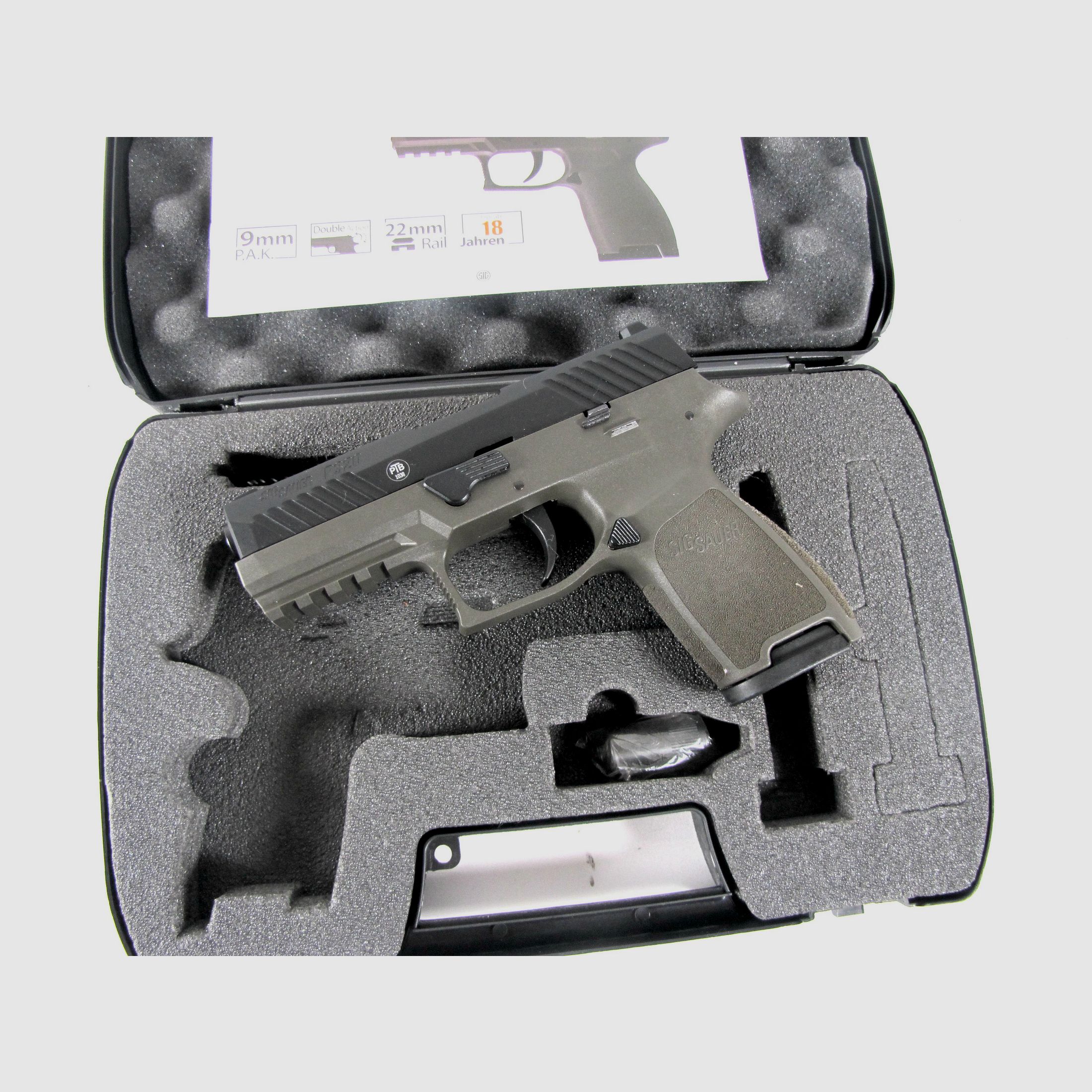 Schreckschuss - Gas Signal Pistole - Sig Sauer P320 - 9 mm P.A.K. Khaki