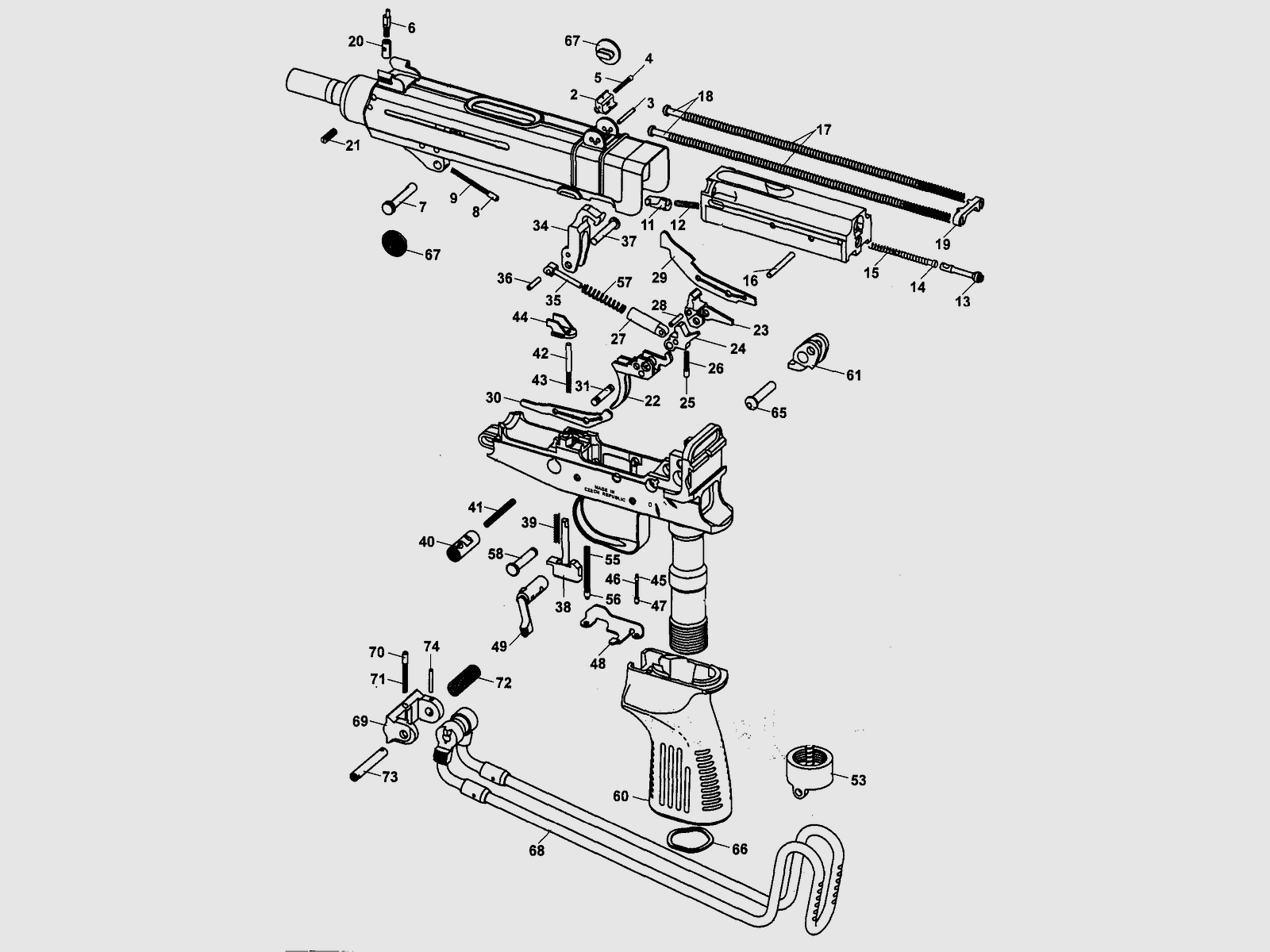 PERCUTEUR EXTRACTEUR EJECTEUR CZ 61 S, image 3 sur 3