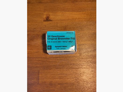 34 Geschosse Original Brenneke-TIG .323 12,8 g 198 gr RWS
