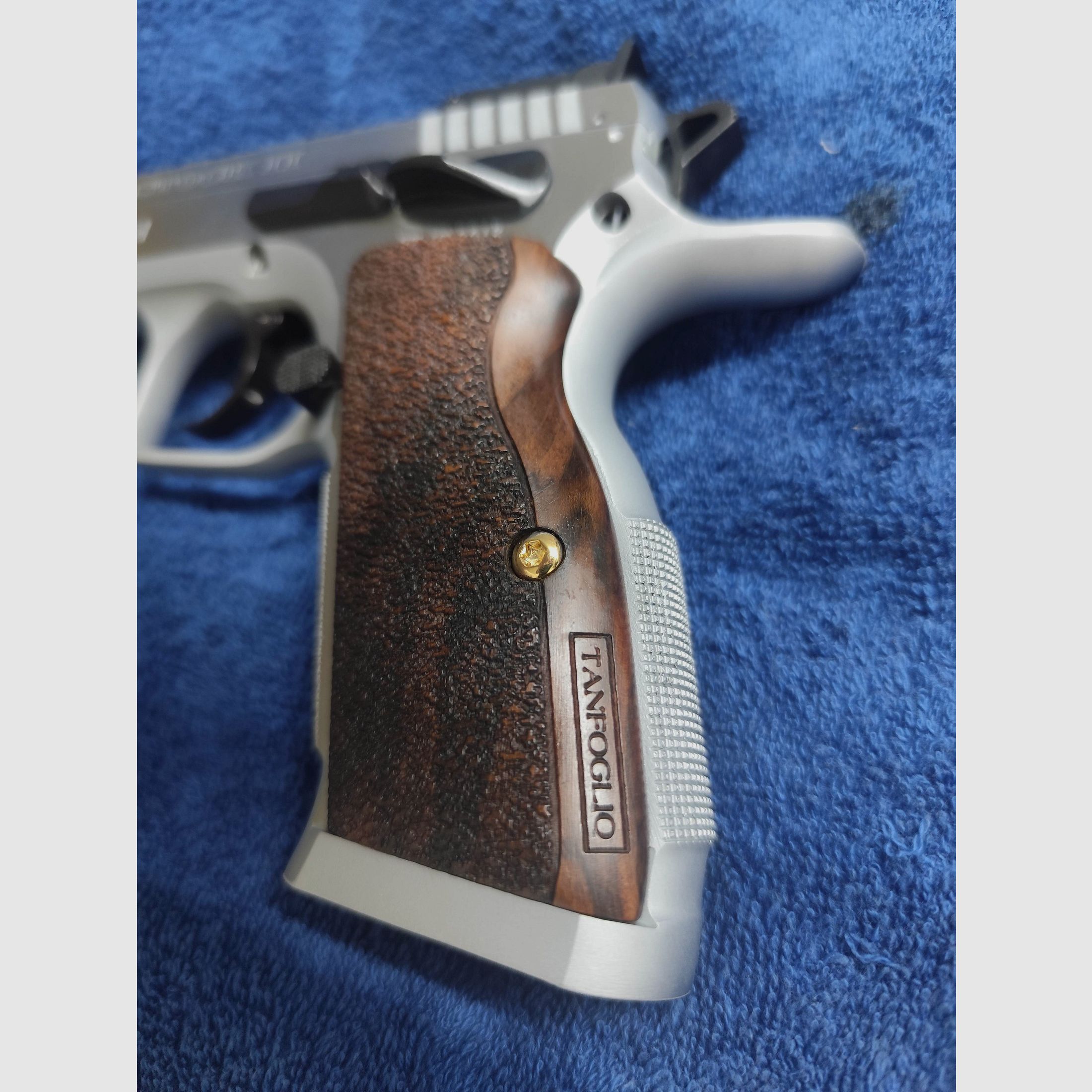❗Tanfoglio Stock I II III CZ CZ 75, Shadow poignées vis 24K carats véritablement dorées