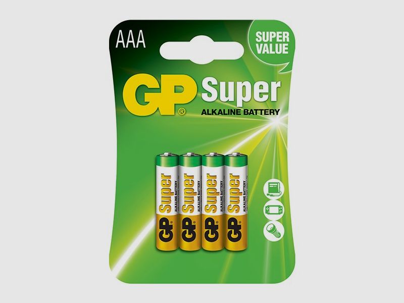 GP SUPER AAA ALKALINE BATTERIJ