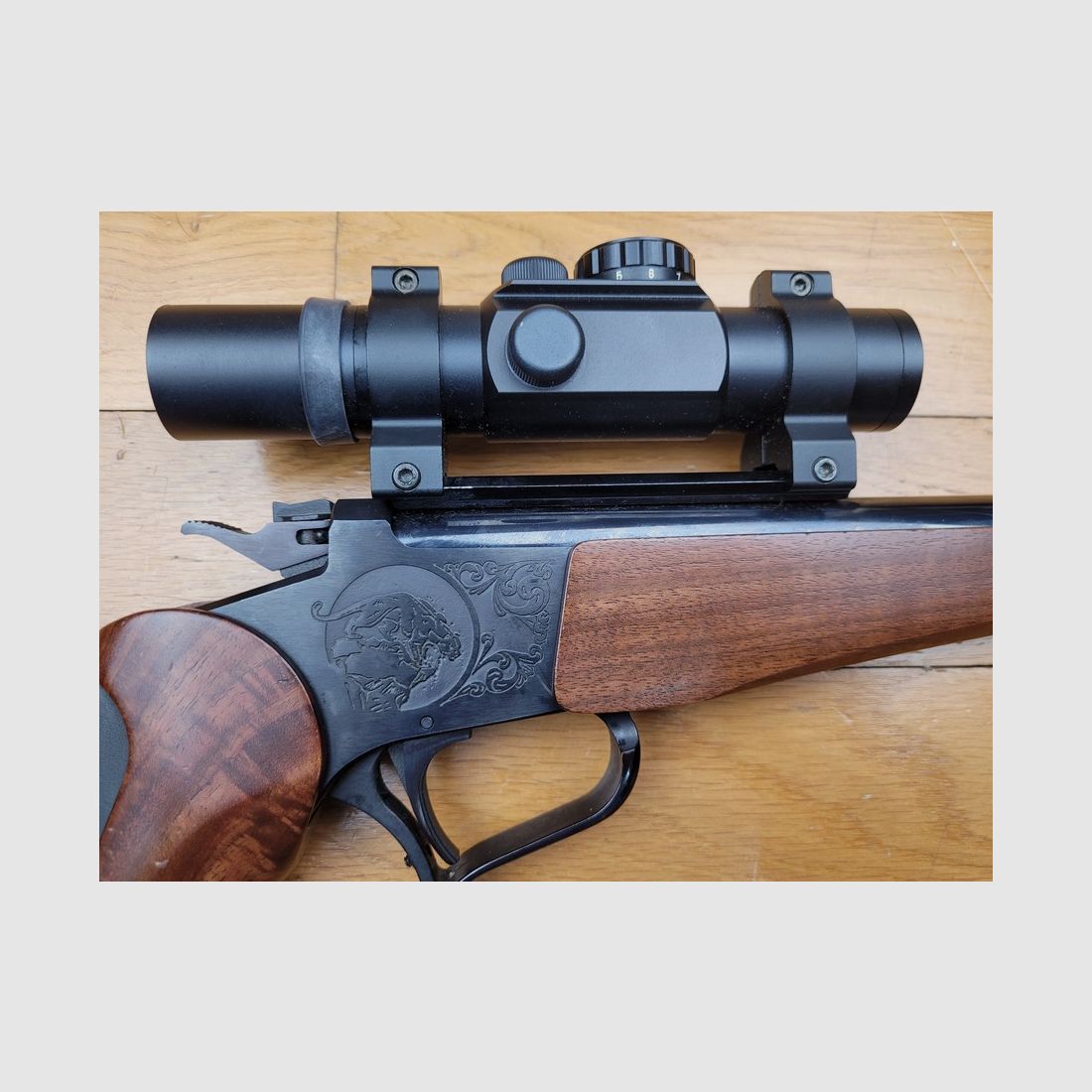 Pistole Thompson Contender – 22LR – wechselbarer Lauf! – Anpassbar – Rotpunktvisier – Zustand neu!, Bild 8 von 19