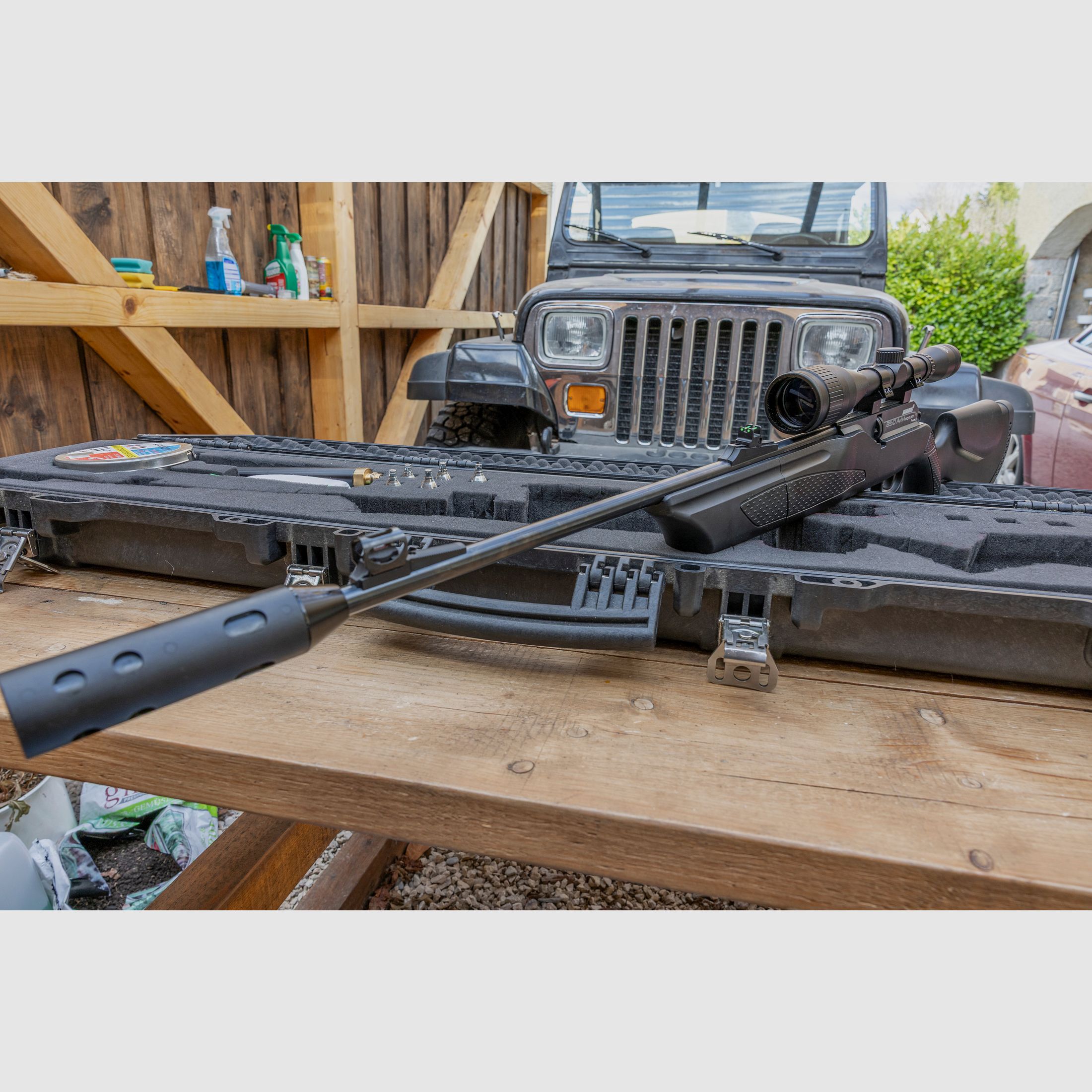 CO2 air rifle Hämmerli 850 AirMagnum with Walther 6x42 and gun case