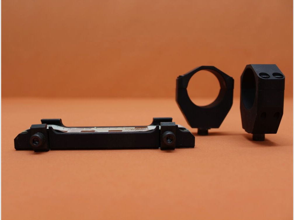 BUND Surplus Blockmontage 34mm mit STANAG-Schnittstelle Alu schwarz matt für Picatinnyprofil BH=31,5mm