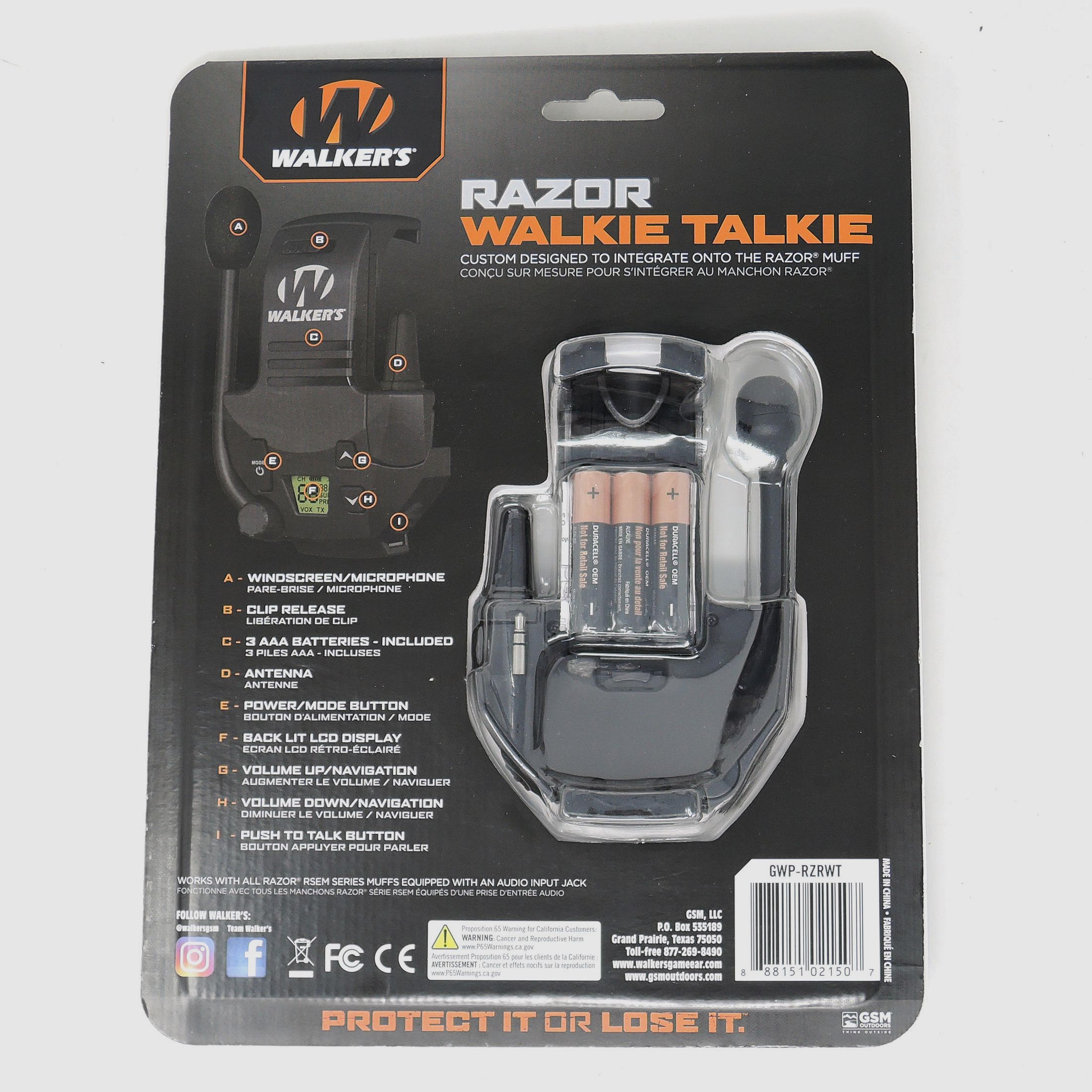 Walker’s Razor Walkie Talkie – Auricular Razor, imagen 2 de 2