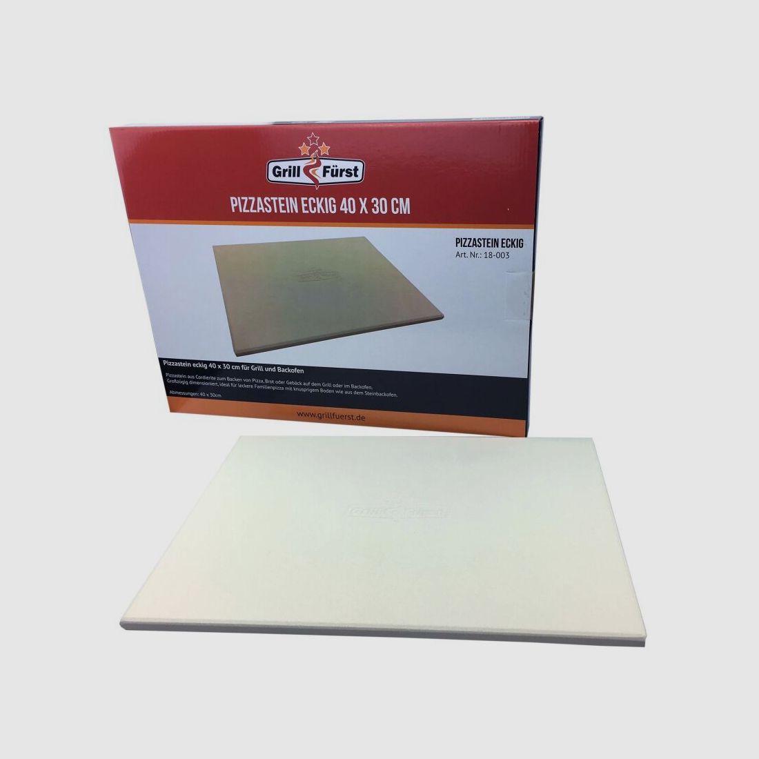 Grillfürst Pizzastein rechteckig 41 x 31 cm