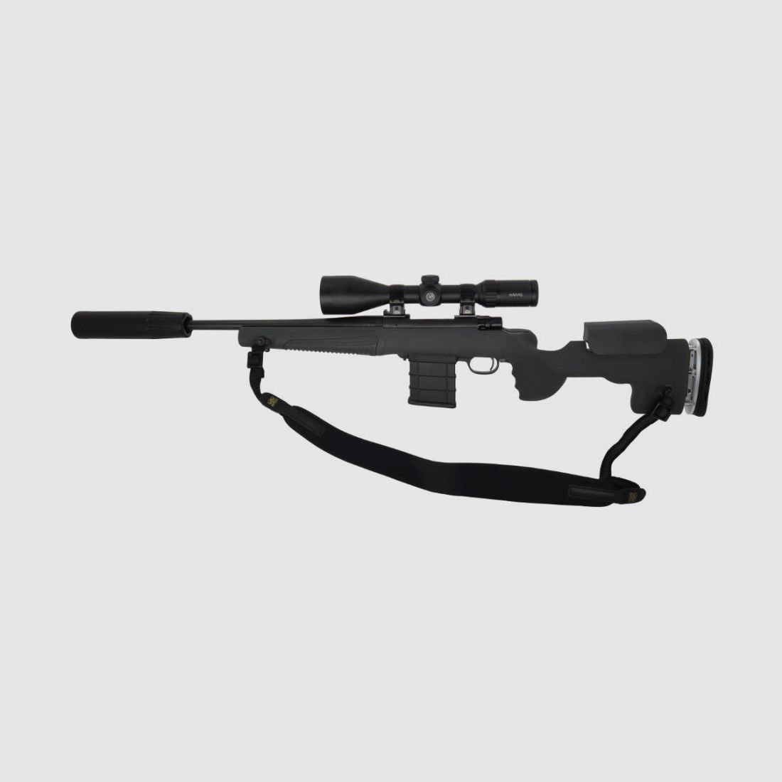 Howa M1500 GRS Fenris kolf, verwisselbaar magazijn, compleet pakket met richtkijker 3-12x56, geluiddemper, montagebeugels
