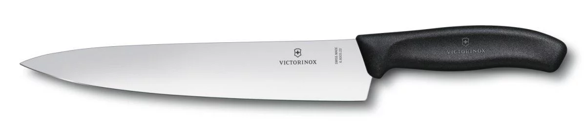 Nóż kuchenny 22 cm szerokie ostrze Classic czarny VICTORINOX, zdjęcie 2 z 4