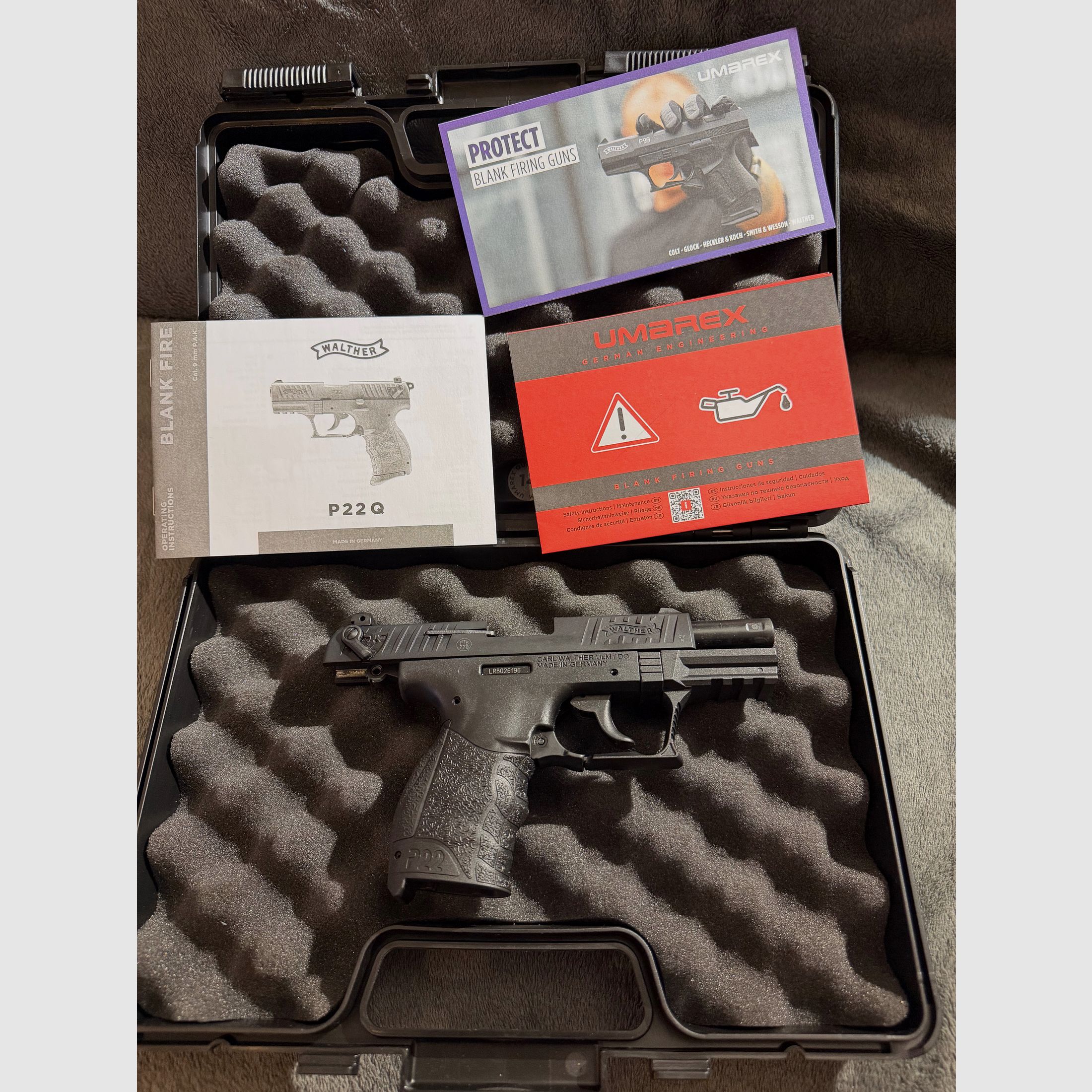 Umarex „Walther P22Q“ pistolet à blanc 9mm P.A.K. noir