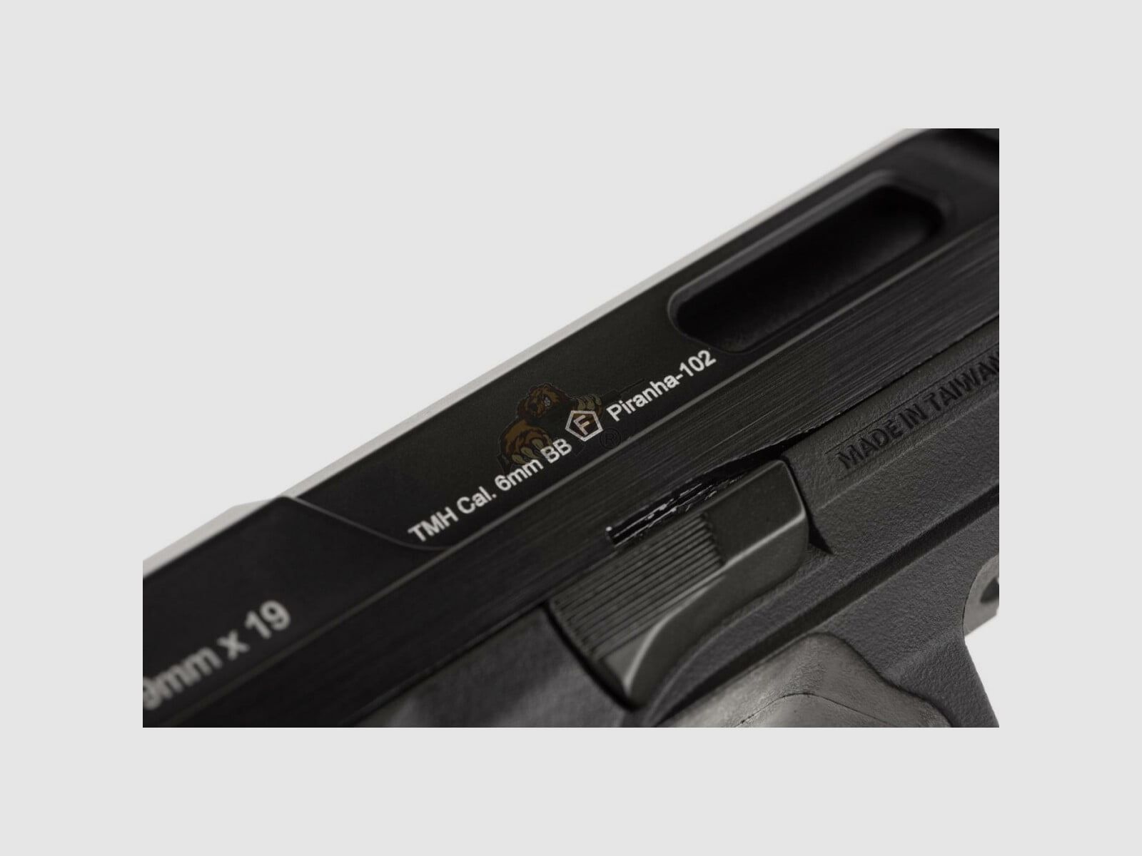 G&G Piranha Mk I GBB Airsoft Pistole in schwarz -F-