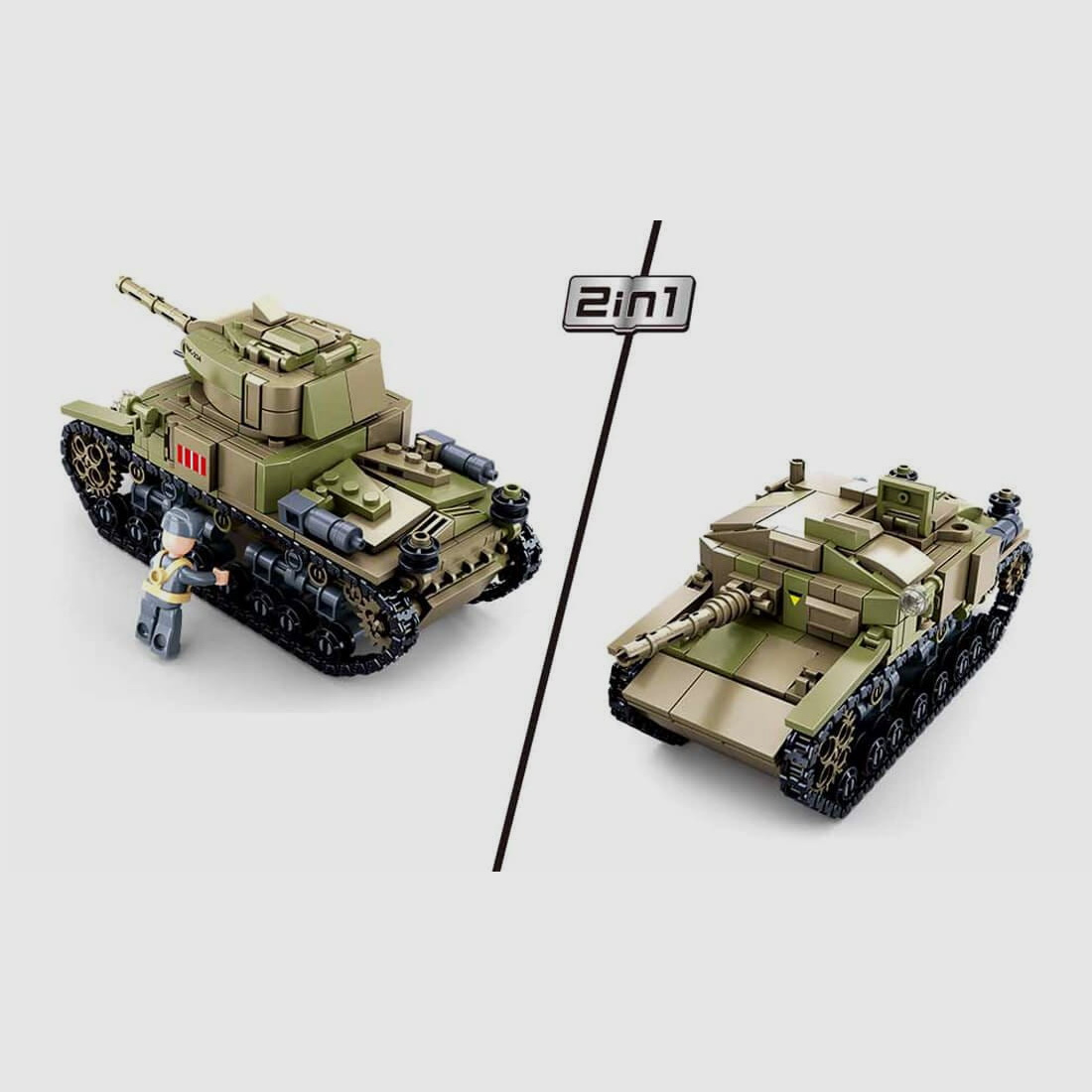 Sluban WWII - Carro Armato Italiano Medio M14/41