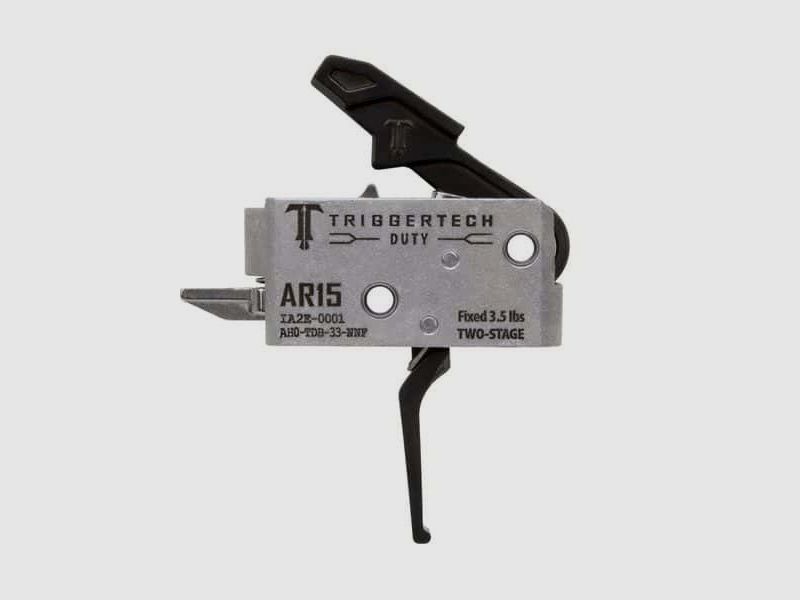TRIGGERTECH AR15 Duty Trigger – Flat – PVD Black – 3.5 lbs – Two Stage, image 1 of 4