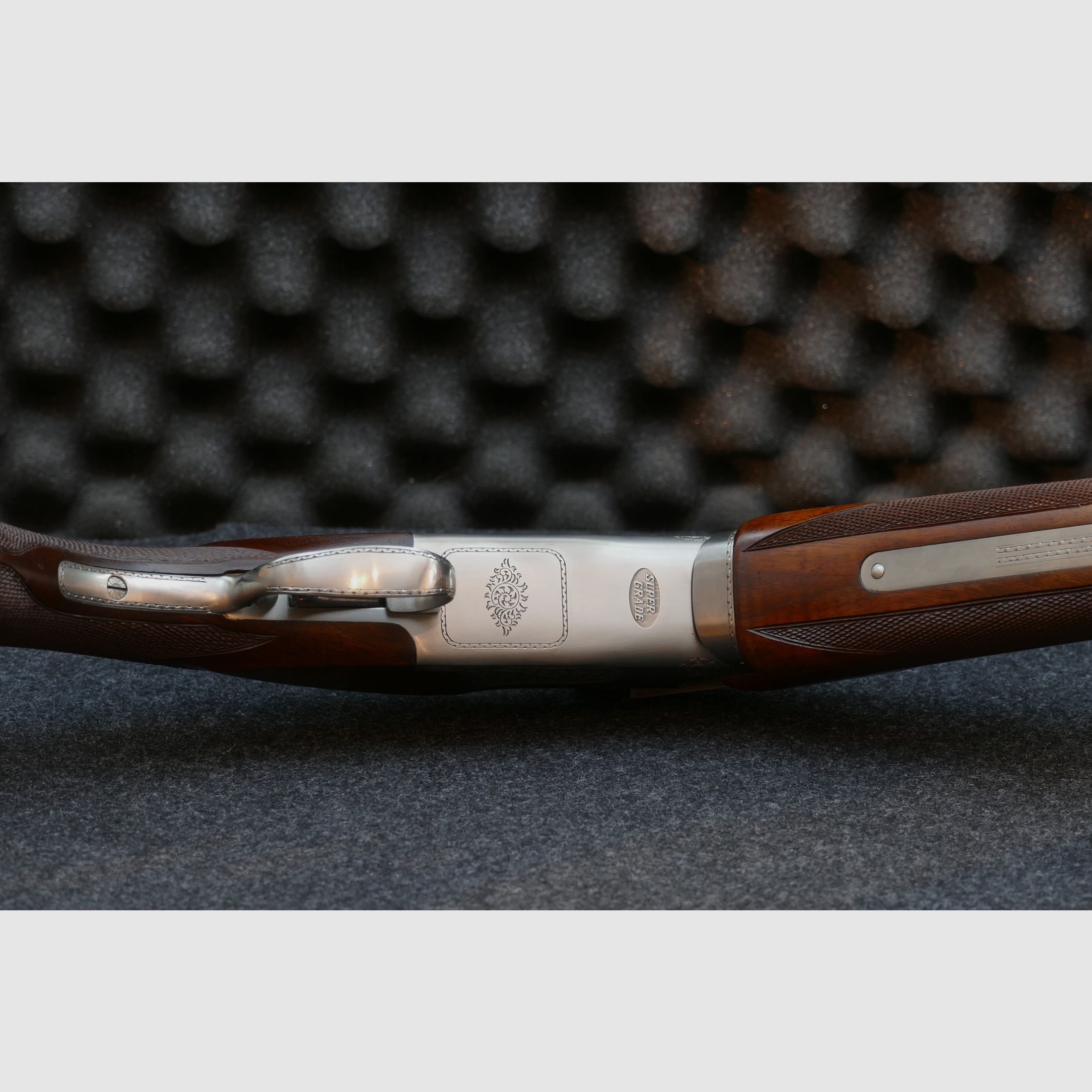 Winchester Super Grade – 12/70, Bockdoppelflinte, Schrankwaffe, Top Zustand