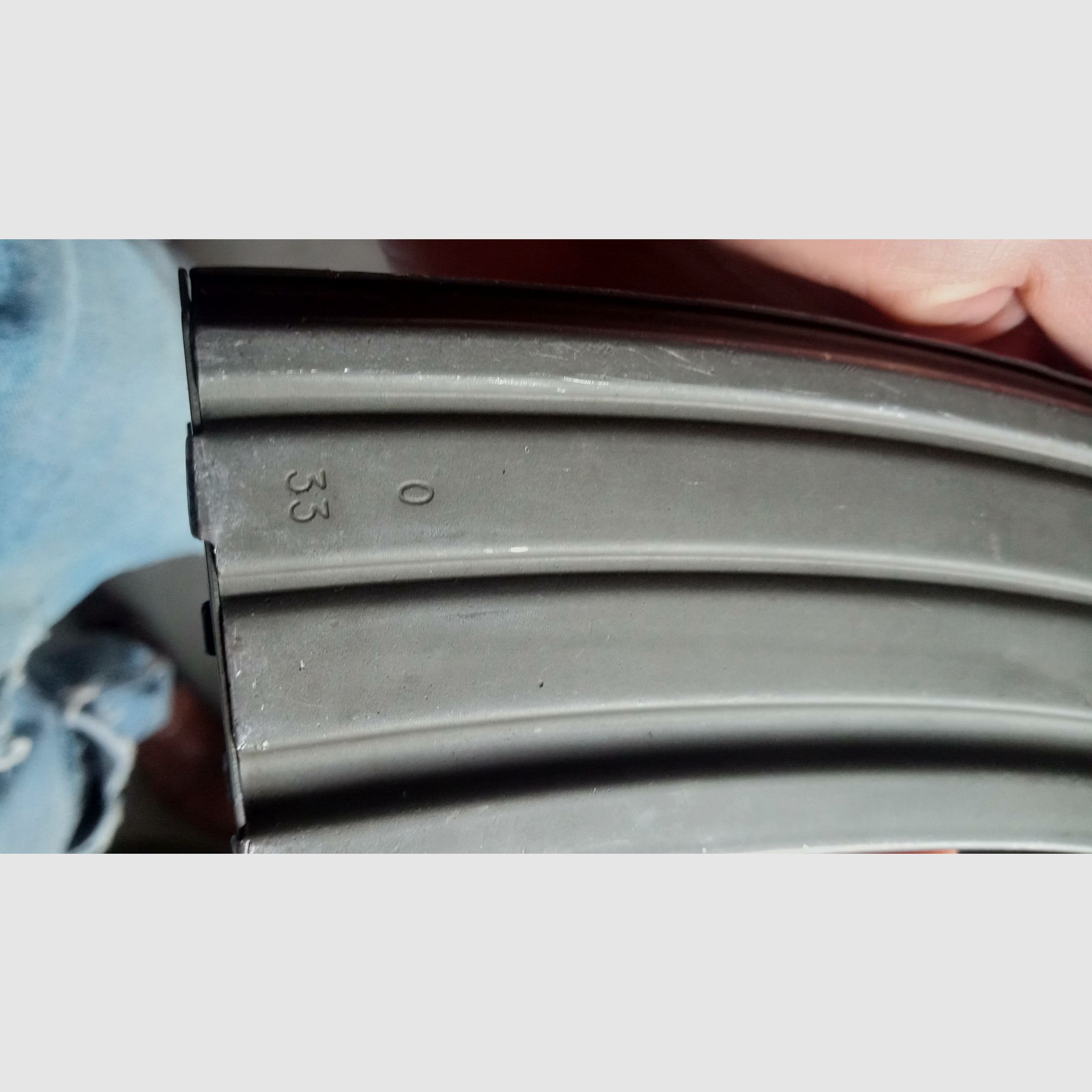 Galil 5.56 AK steel decorative magazine gray phosphated (non-functional/deactivated) / fits in AKM AK47 magazine thus also GSG Cybergun China-Yunker and Gillman Yunker