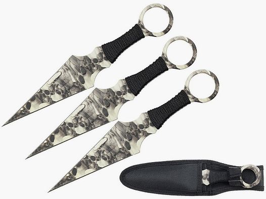 Set de 3 couteaux de lancer Kunai Camo