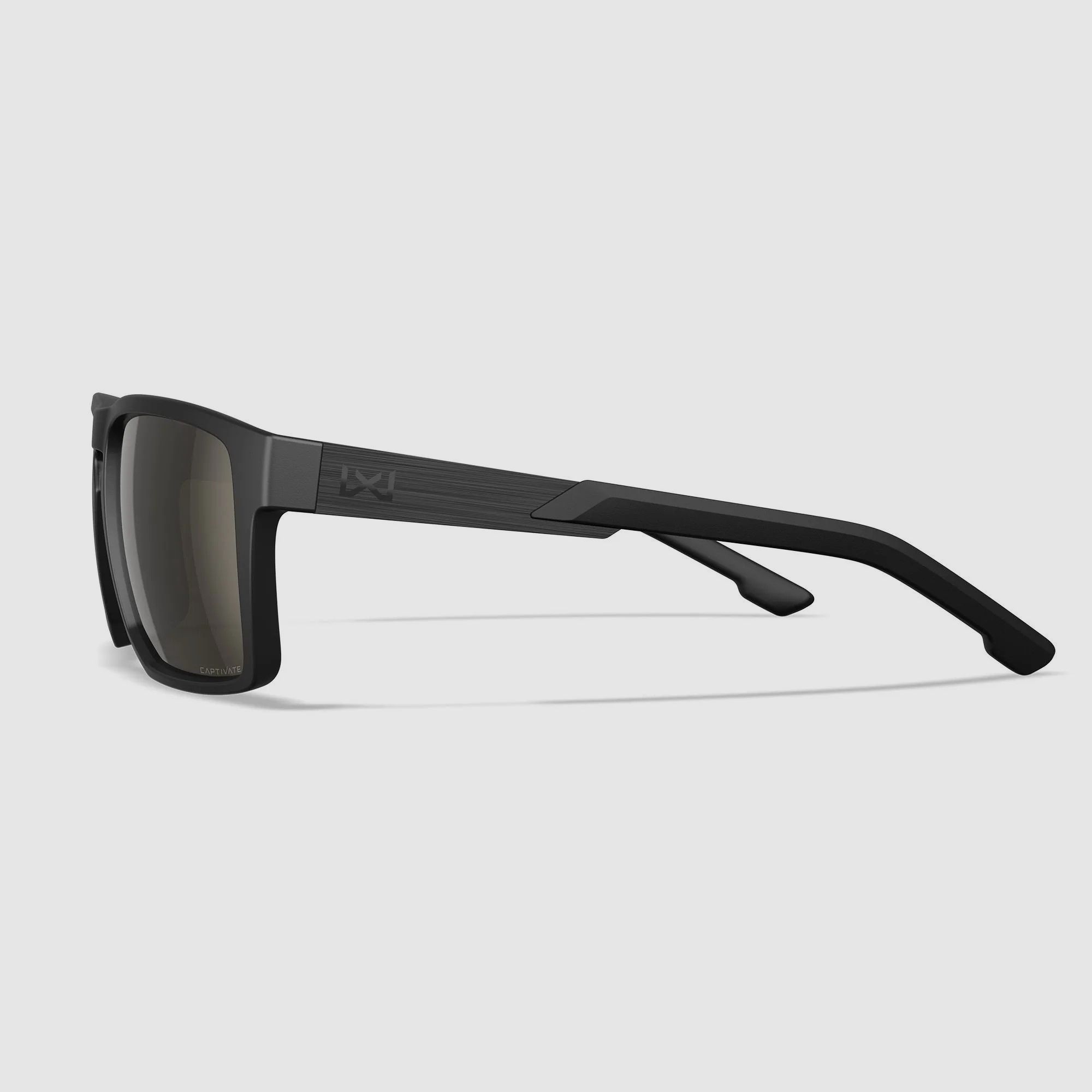 Wiley X APEX Sonnenbrille mit CAPTIVATE Polarized Tungsten Mirror-Gläsern, Matte Black-Rahmen AC6APX04, Bild 3 von 5