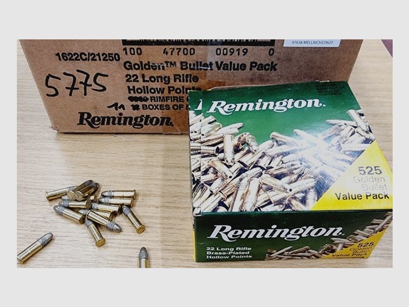 .22LR/36grs HP Remington Golden Bullet HV verkupfert Value Pack 525 Stk. #21250# Angebot !!