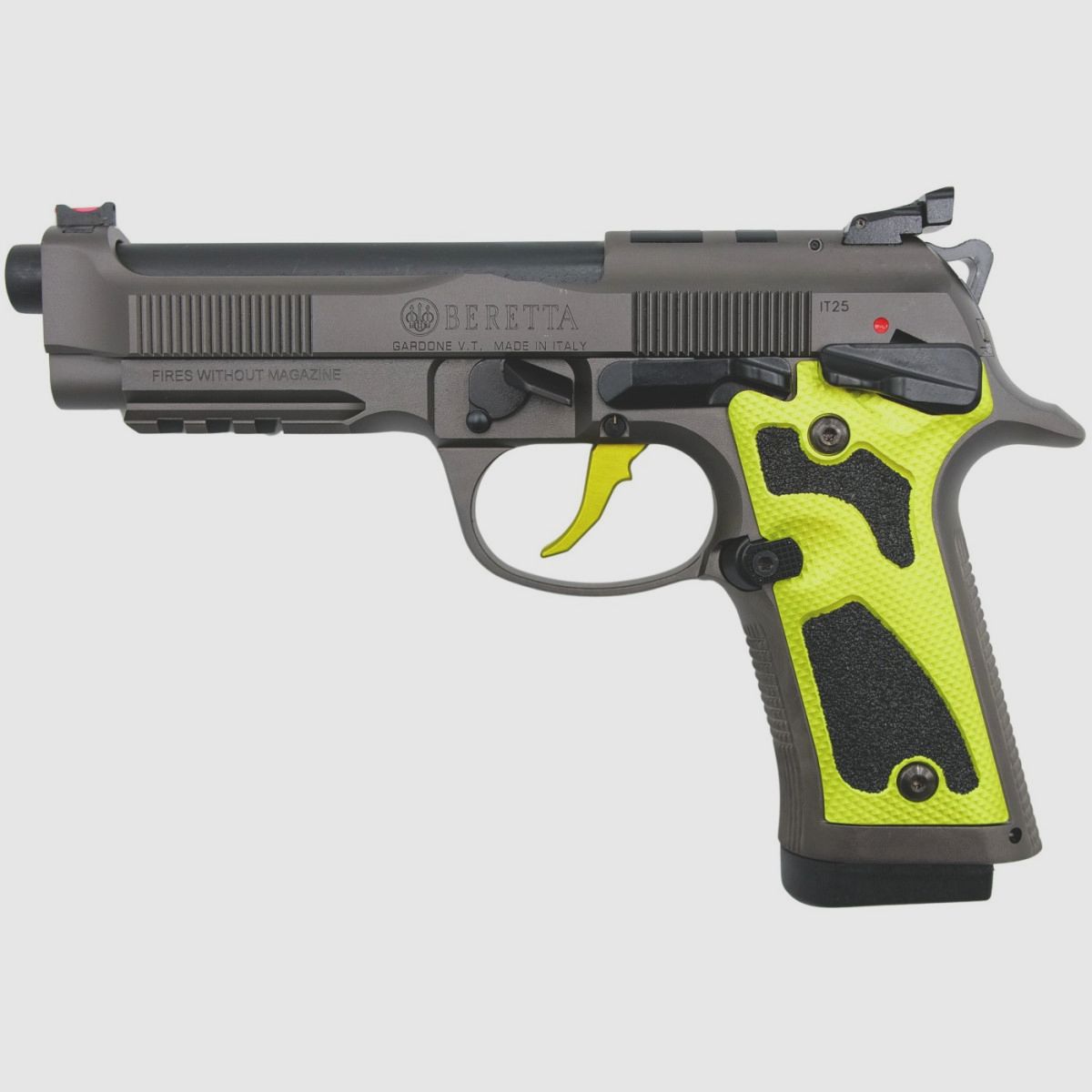 Beretta 92X Performance Optic Dark Yellow - A5W2244122A111 + 1000 stuks munitie 9x19, afbeelding 1 van 11